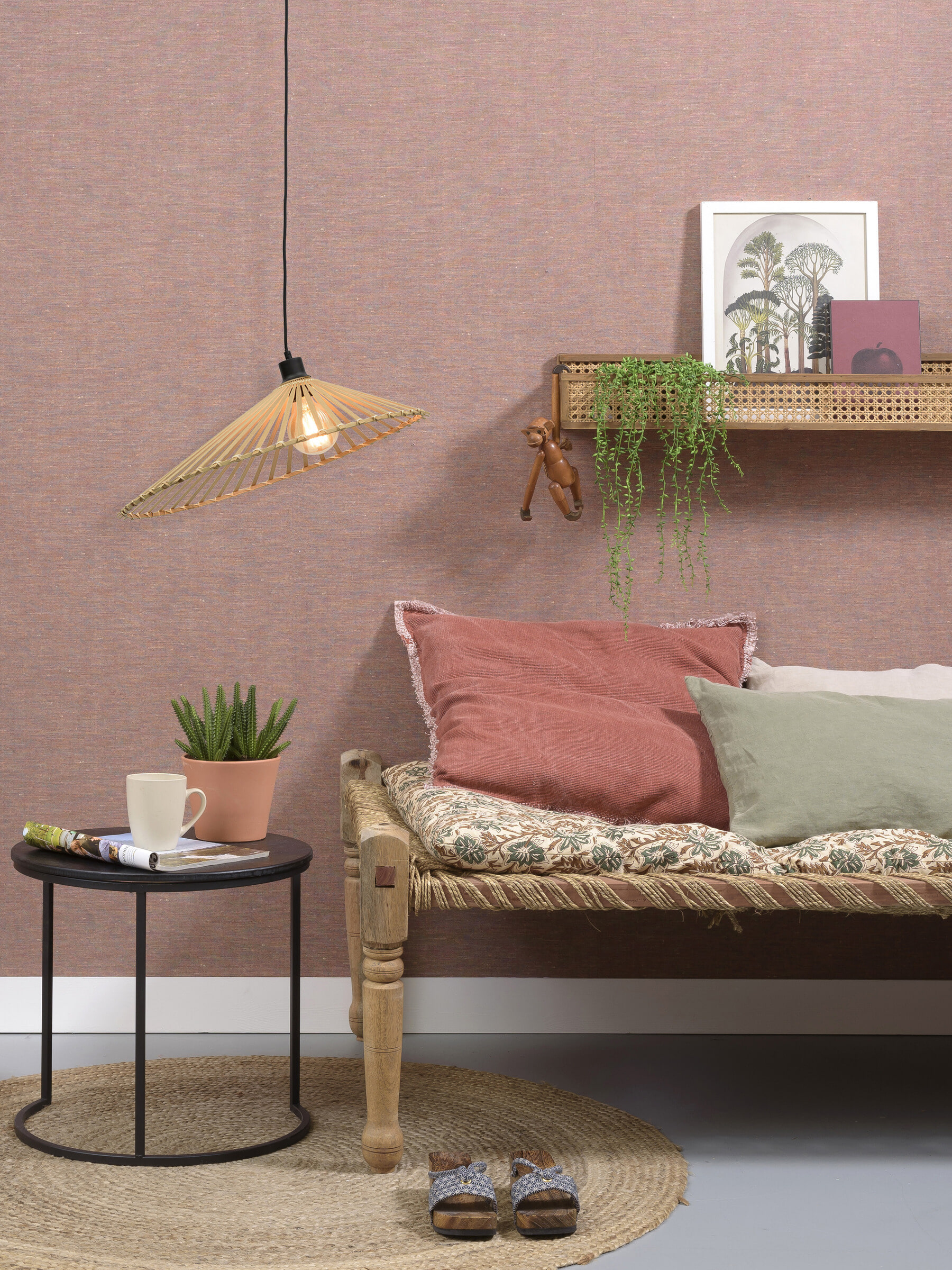 GOOD&MOJO Hanglamp 'Bromo' 60cm, Bamboe, kleur Naturel - Afbeelding 6