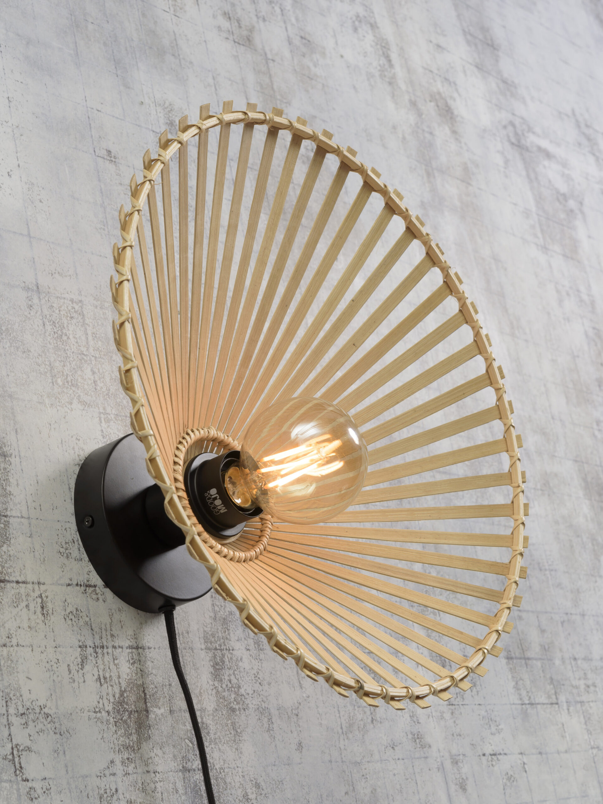 GOOD&MOJO Wandlamp 'Bromo' Medium, Bamboe, kleur Naturel - Afbeelding 7
