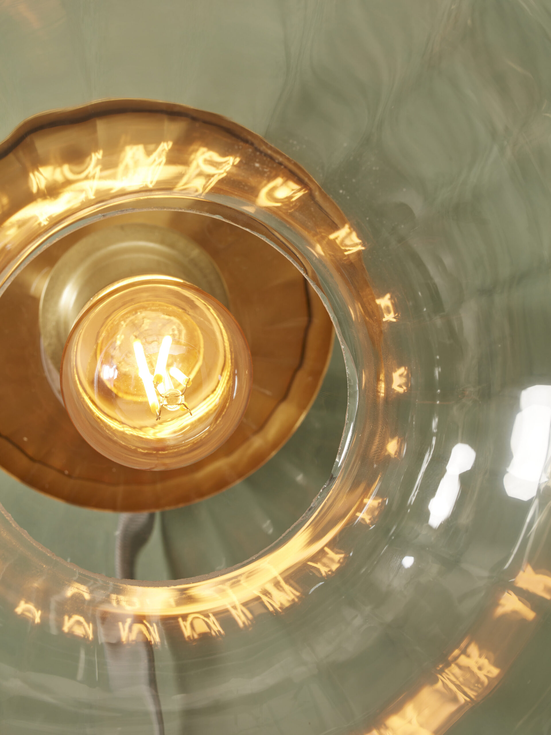 its about RoMi Plafondlamp 'Brussels' Glas, 28cm, kleur Goud - Afbeelding 5