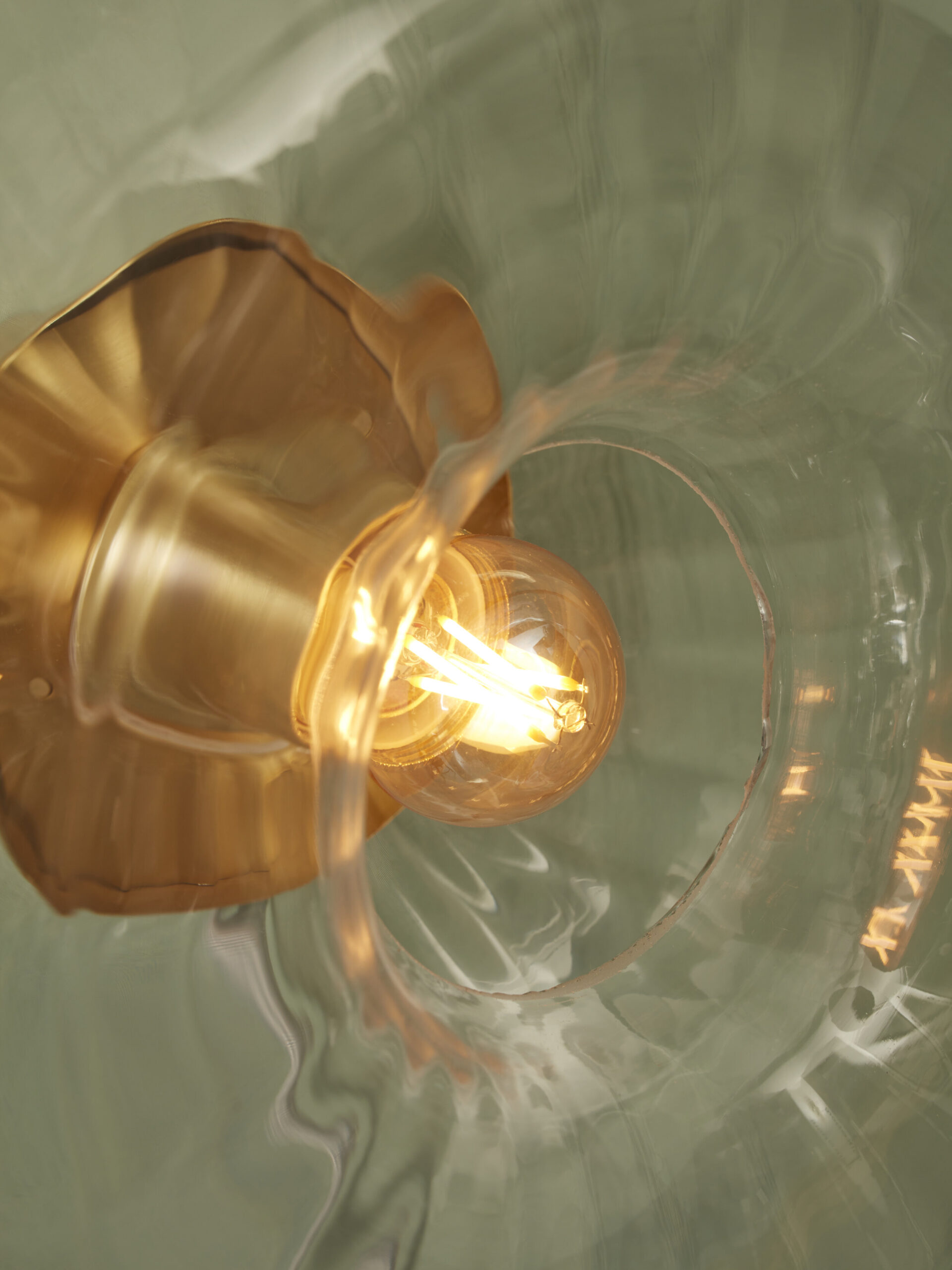 its about RoMi Plafondlamp 'Brussels' Glas, 28cm, kleur Goud - Afbeelding 6