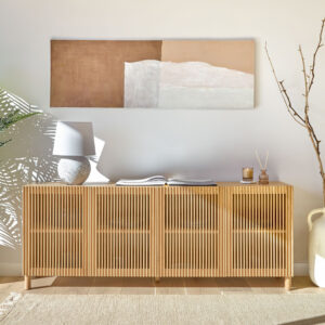 Kave Home Dressoir 'Beyla' Eikenhout, 180cm, kleur Naturel