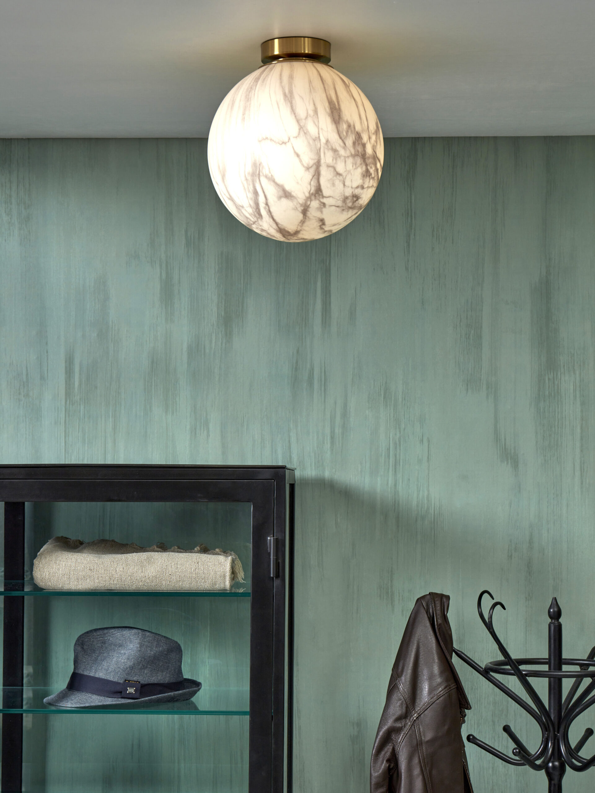 its about RoMi Plafondlamp 'Carrara' 28cm, Marmerlook, kleur Wit - Afbeelding 4