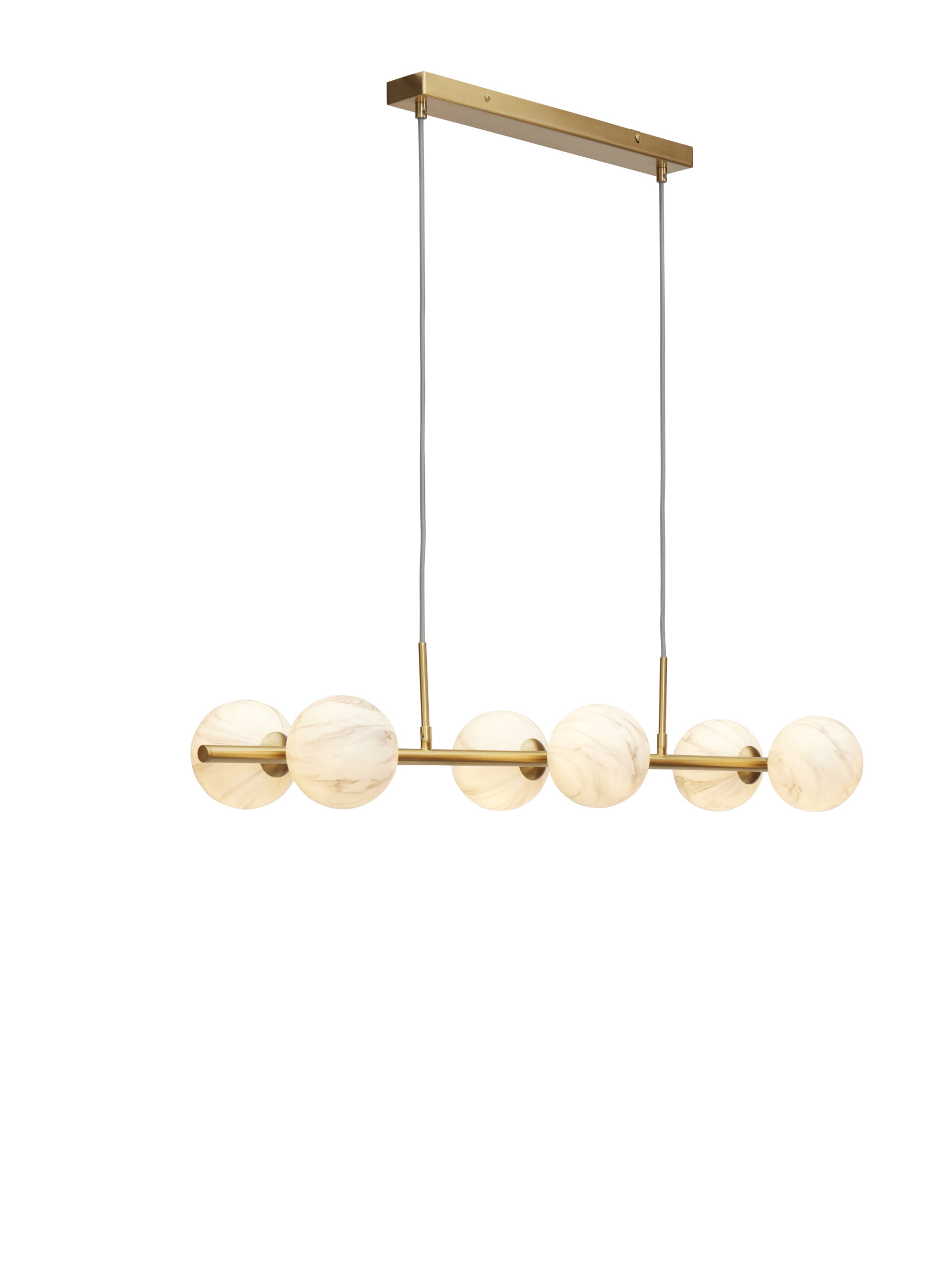 its about RoMi Hanglamp 'Carrara' 6-lamps, Marmerlook, kleur Wit - Afbeelding 2