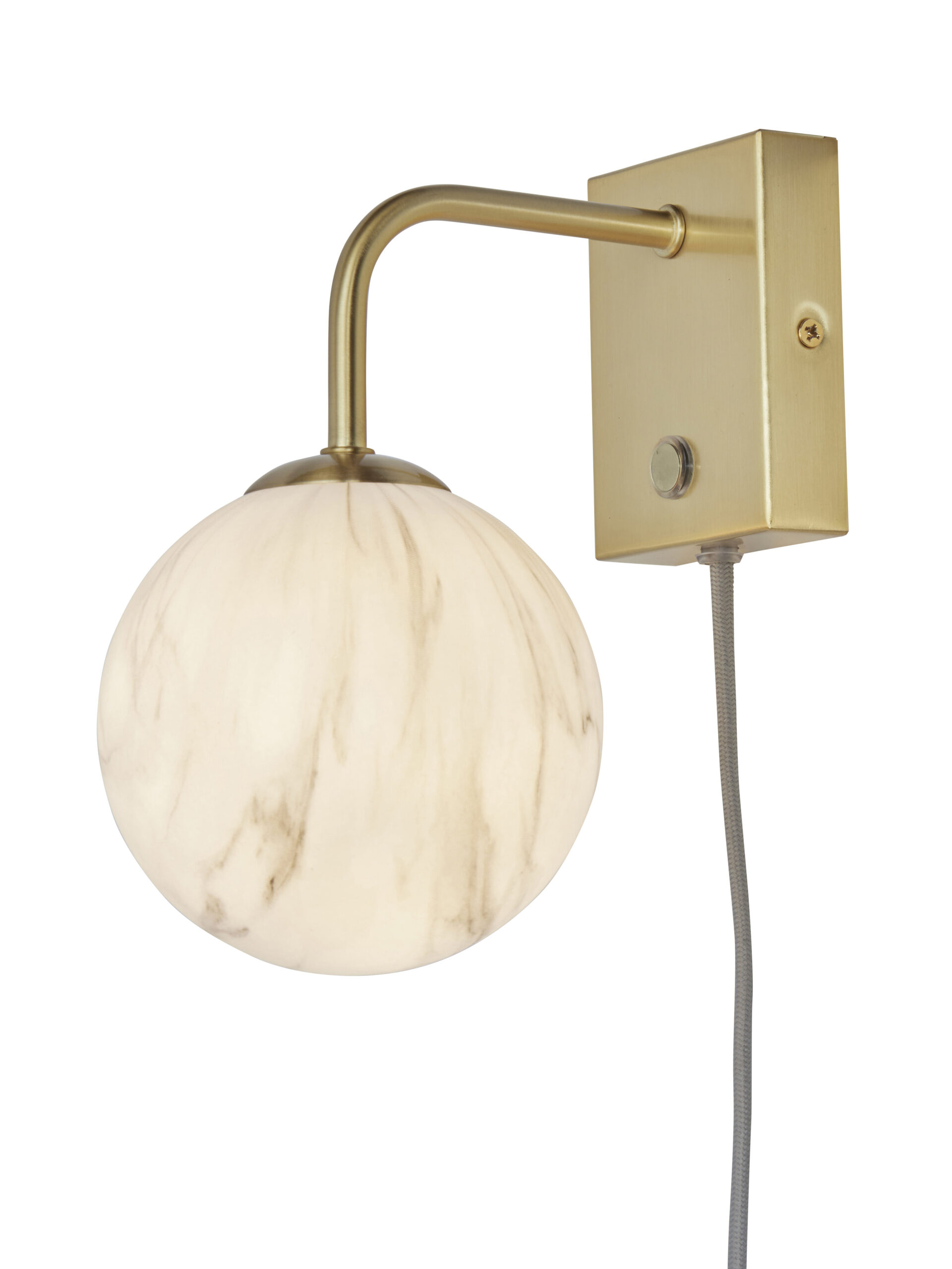 its about RoMi Wandlamp 'Carrara' Marmerprint, kleur Goud - Afbeelding 2