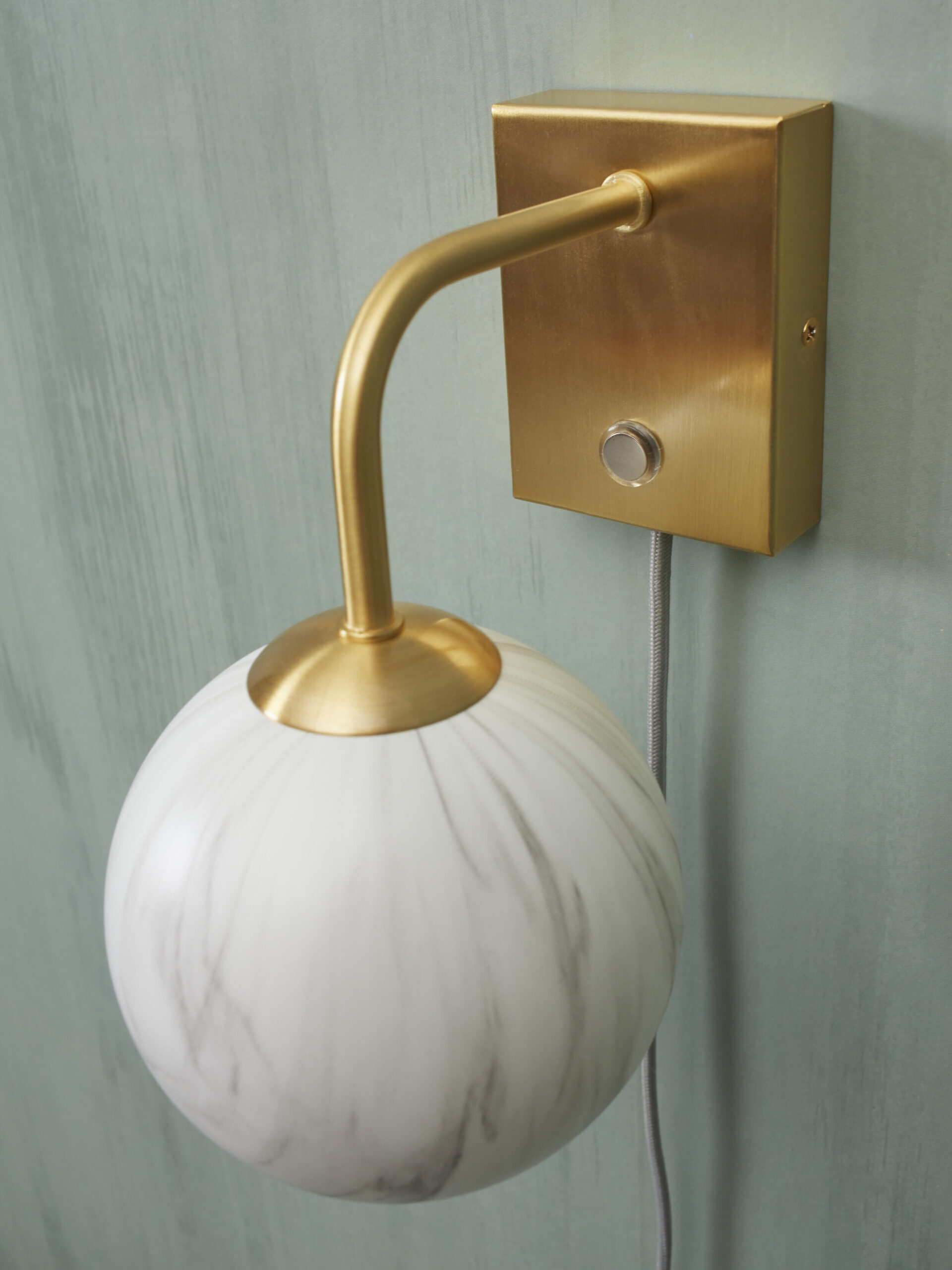 its about RoMi Wandlamp 'Carrara' Marmerprint, kleur Goud - Afbeelding 7