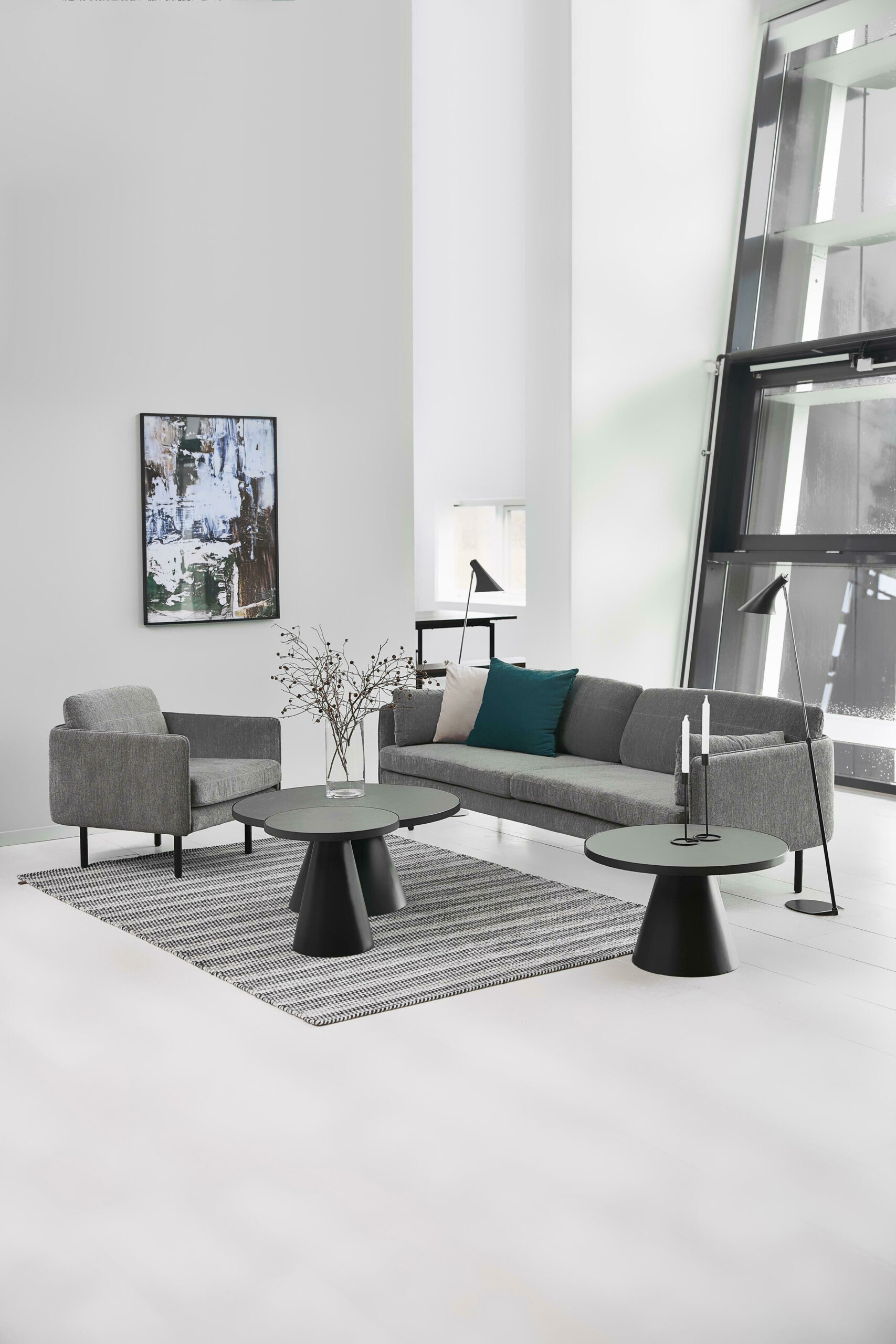 Bendt Salontafel 'Anemone' Keramiek 66cm, kleur Zwart - Afbeelding 7