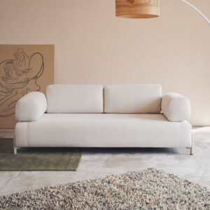 Kave Home 3-zits Bank 'Compo' Chenille, Met armleuning, kleur Beige