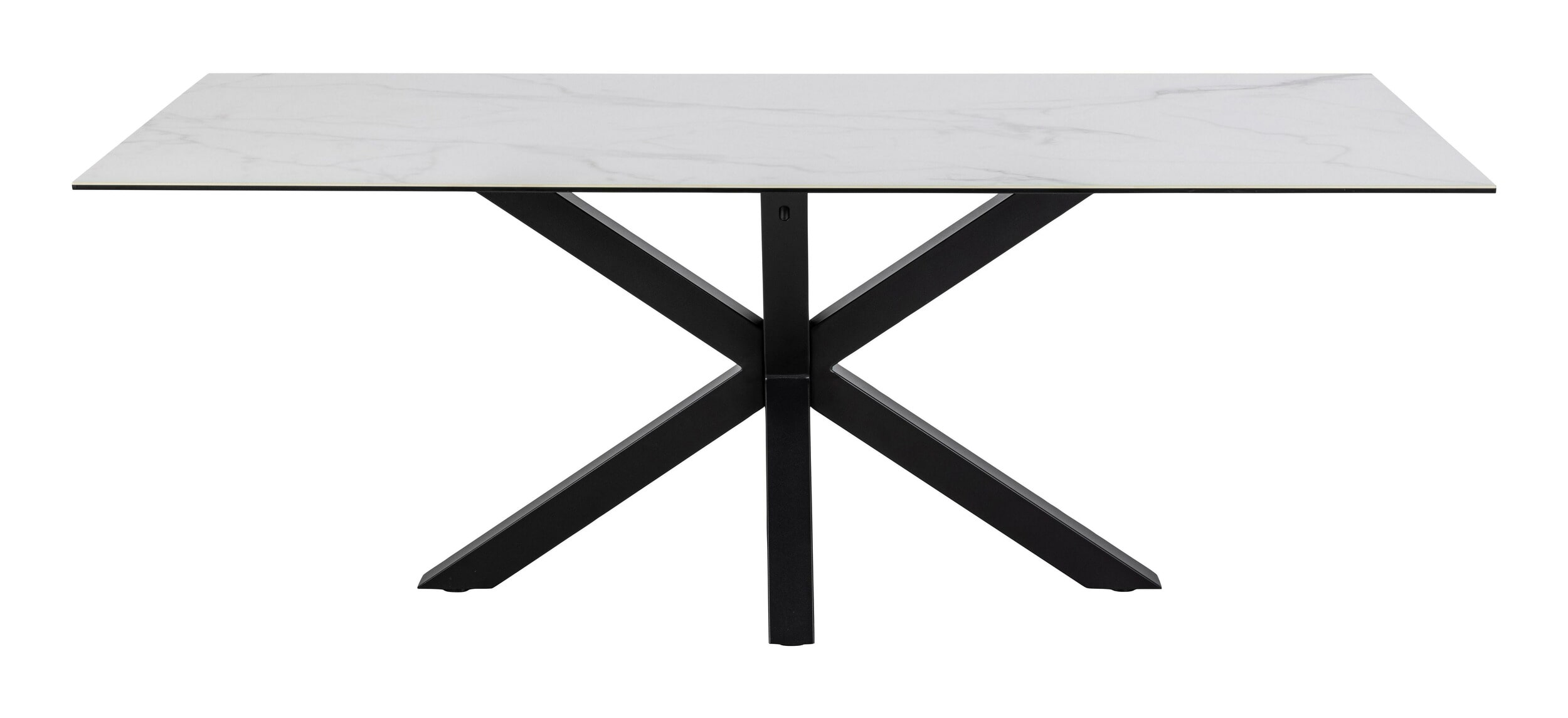 Sohome Eettafel 'Parker' Keramiek met marmerlook, 200 x 100cm, kleur Wit - Afbeelding 3
