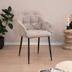 Sohome Eetkamerstoel 'Milly' Bouclé, kleur Beige