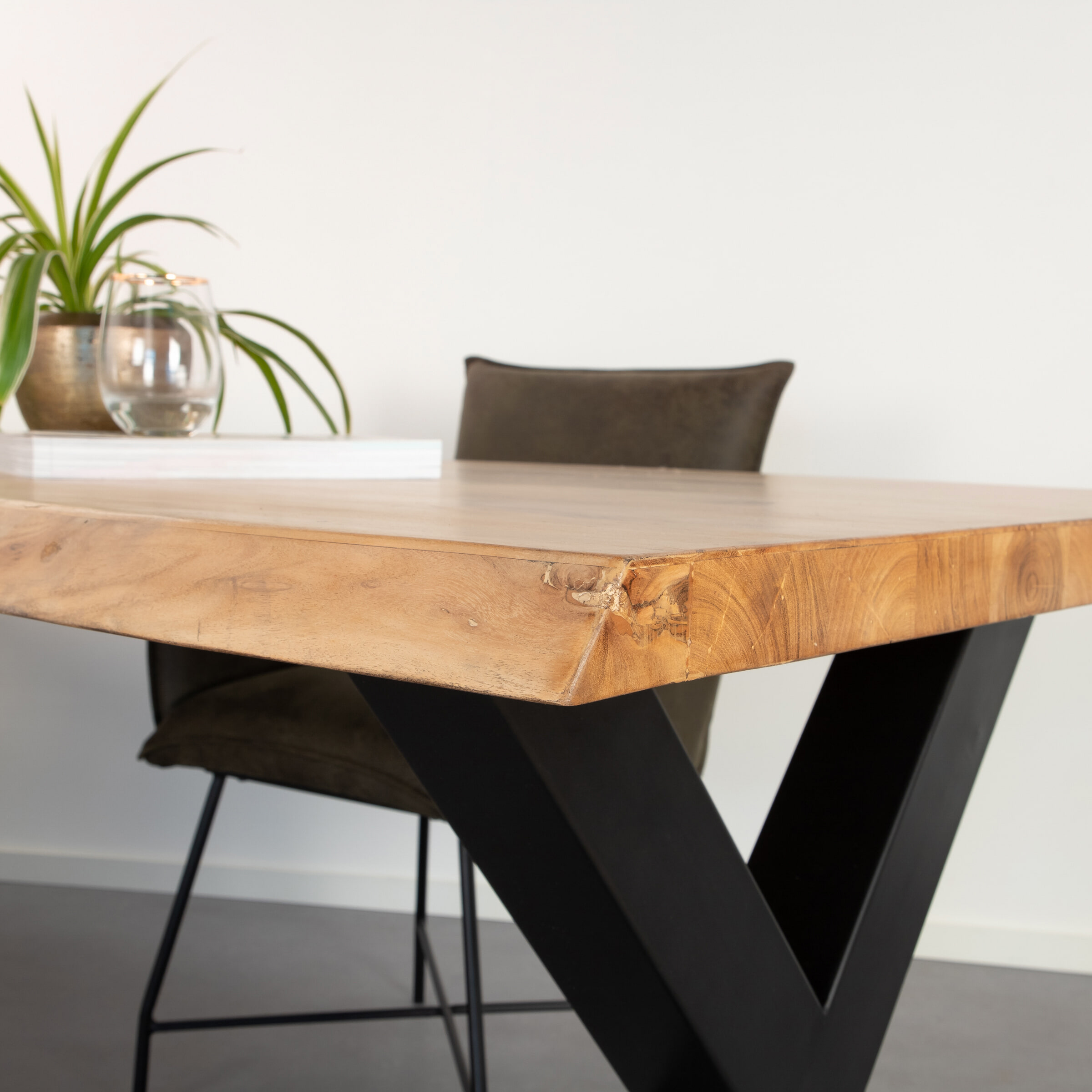 Sohome Boomstam Eettafel 'Rosalie' Acacia, 160 x 90cm - Afbeelding 2