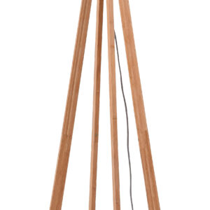 Good&Mojo Vloerlamp 'Everest' Bamboe en Eco linnen, kleur Beige