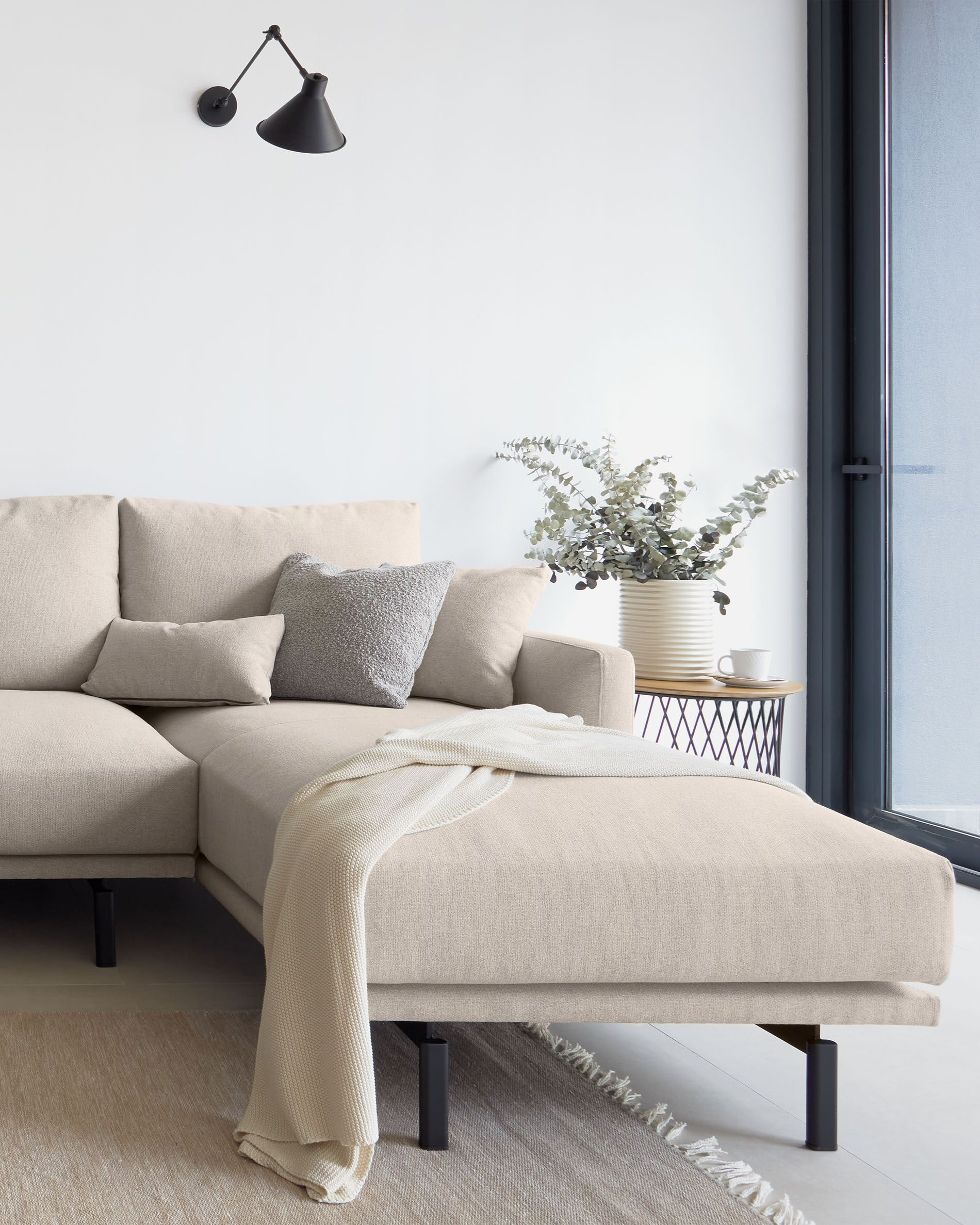 Kave Home 3-zits Loungebank 'Galene' Rechts, kleur Beige - Afbeelding 2