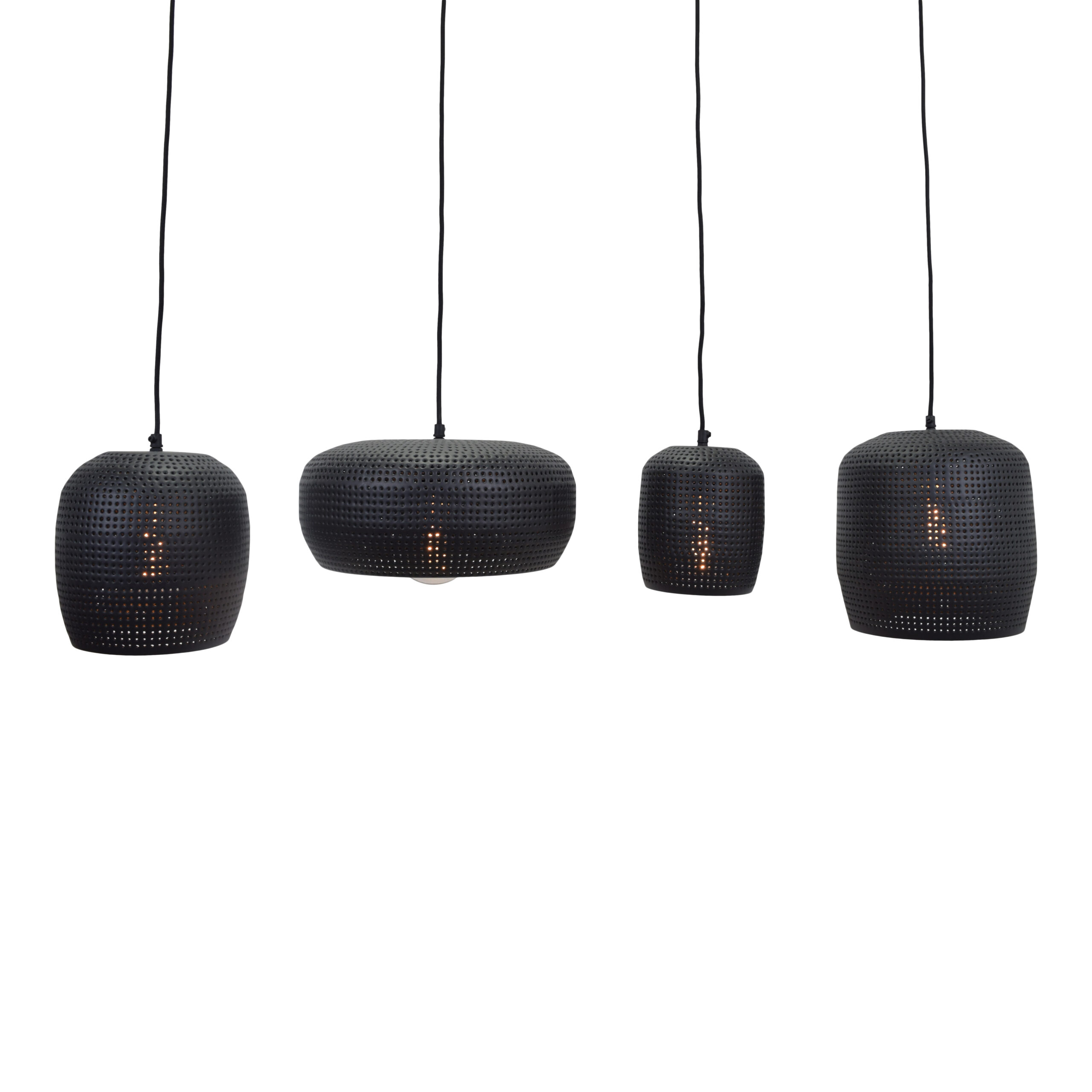 Urban Interiors Hanglamp 'Fez' 4-lamps, kleur Zwart - Afbeelding 2