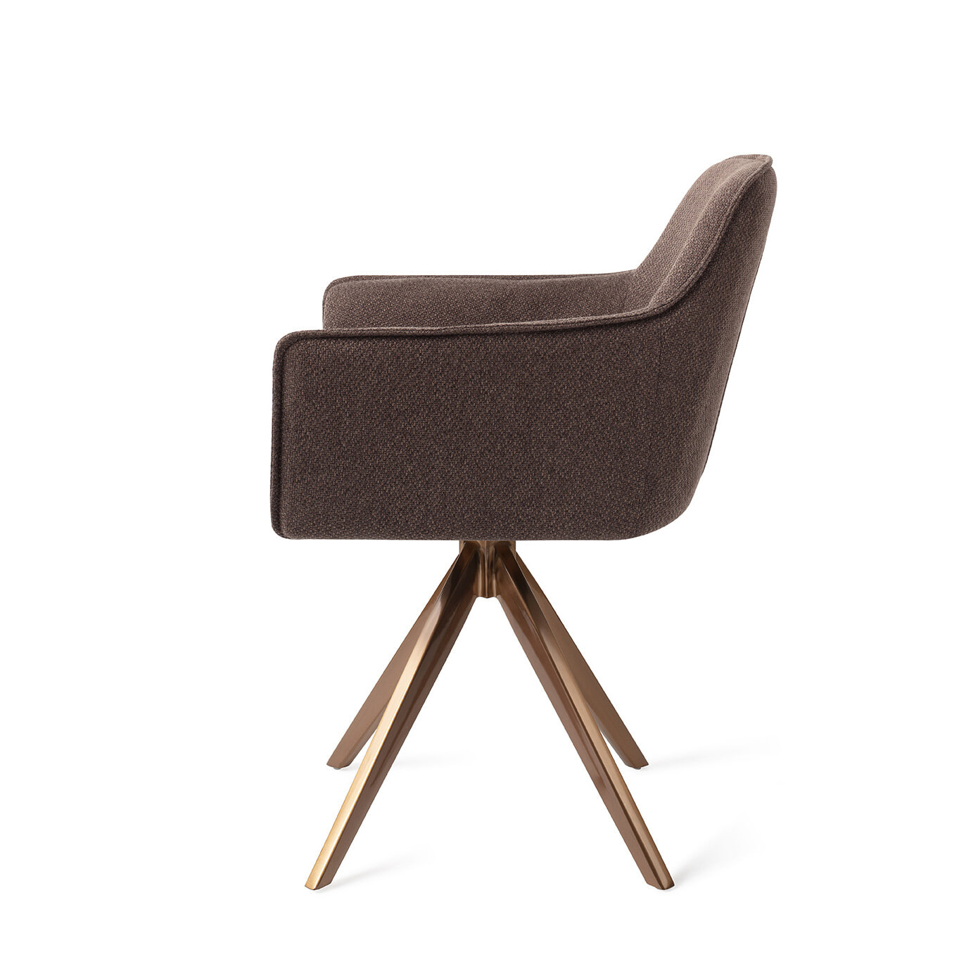 Jesper Home Eetkamerstoel 'Hofu' Turn Rose Gold, kleur Potters Clay - Afbeelding 4