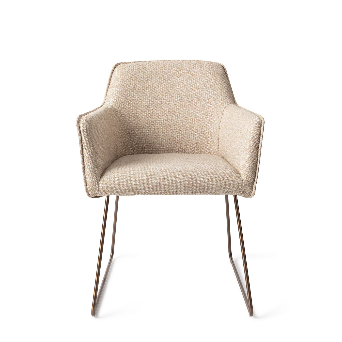 Jesper Home Eetkamerstoel 'Hofu' Slide Rose Gold, kleur Wild Walnut - Afbeelding 2