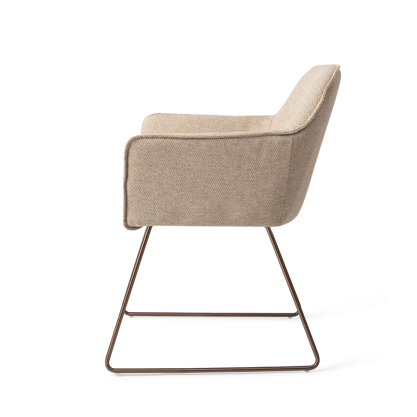 Jesper Home Eetkamerstoel 'Hofu' Slide Rose Gold, kleur Wild Walnut - Afbeelding 4