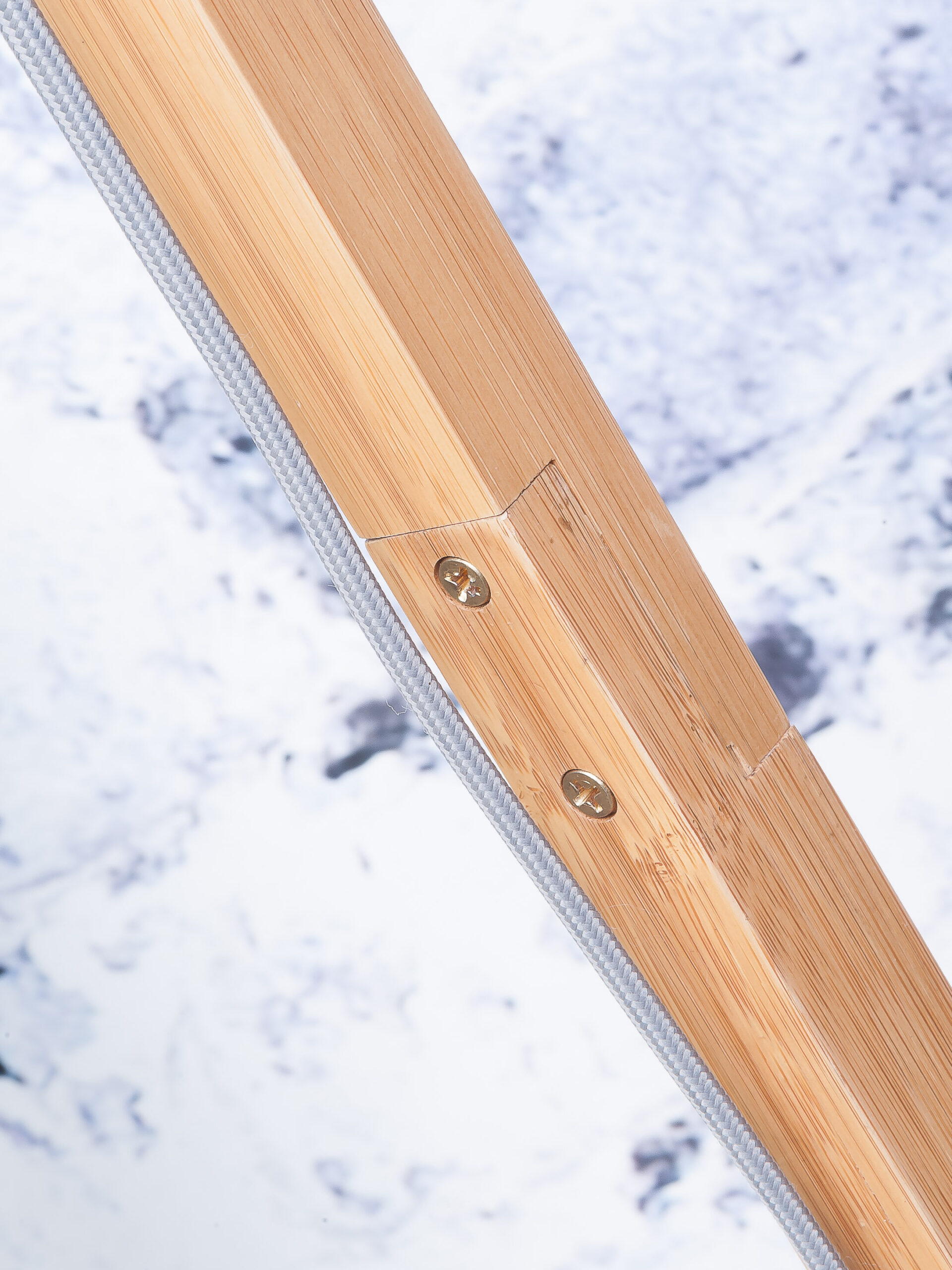 Good&Mojo Vloerlamp 'Fuji' Bamboe en Eco linnen, kleur Groen - Afbeelding 4