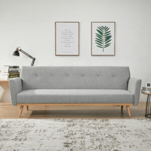 Artistiq 3-zits Slaapbank 'Kelyn' 111 x 190cm, kleur Lichtgrijs