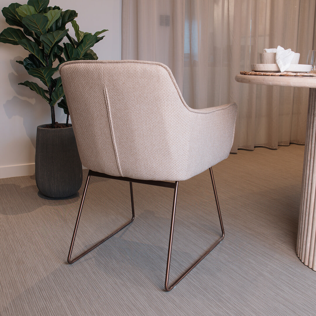 Jesper Home Eetkamerstoel 'Hofu' Slide Rose Gold, kleur Wild Walnut - Afbeelding 6