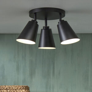 its about RoMi Plafondlamp 'Bremen' 3-lamps, kleur Zwart