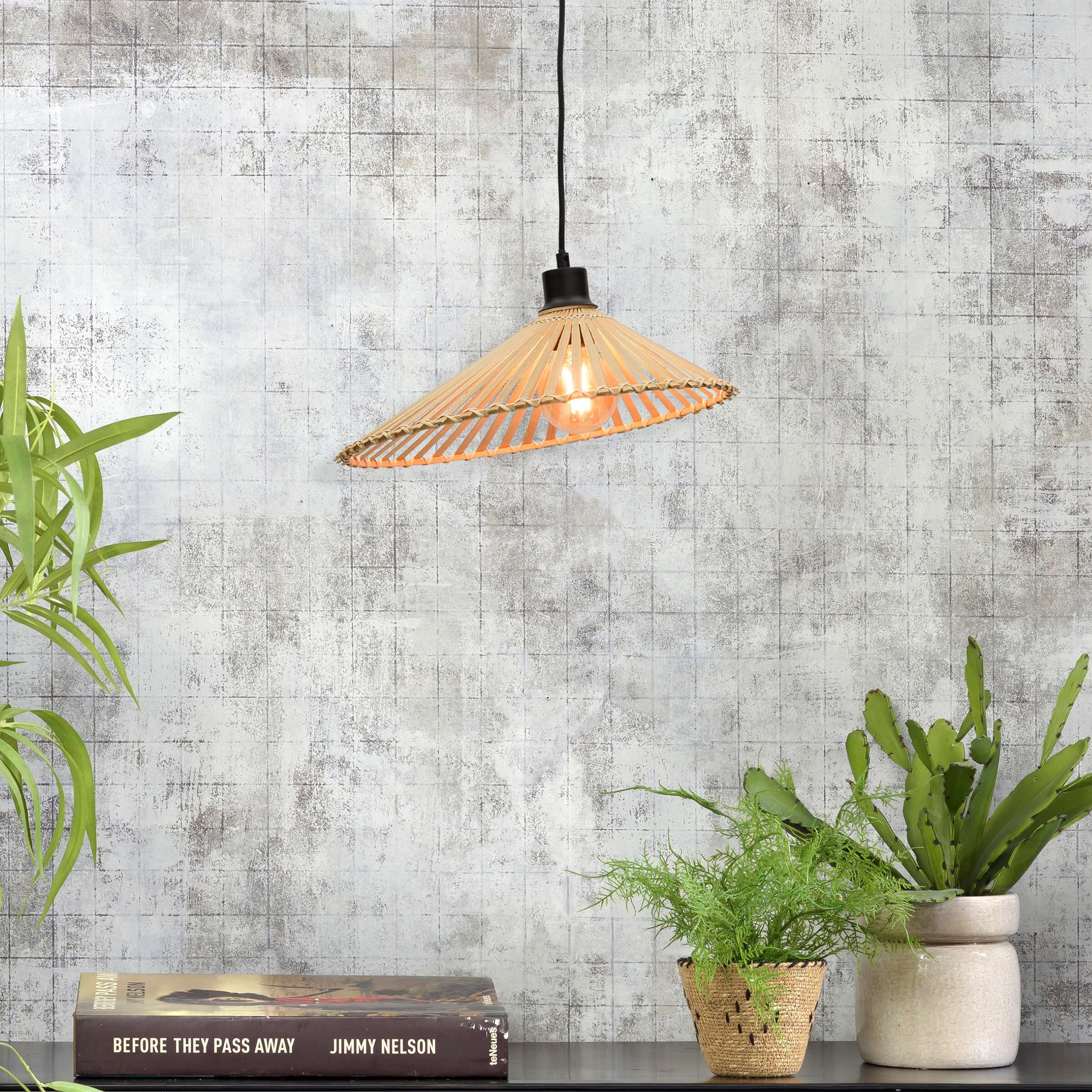GOOD&MOJO Hanglamp 'Bromo' 40cm, Bamboe, kleur Naturel