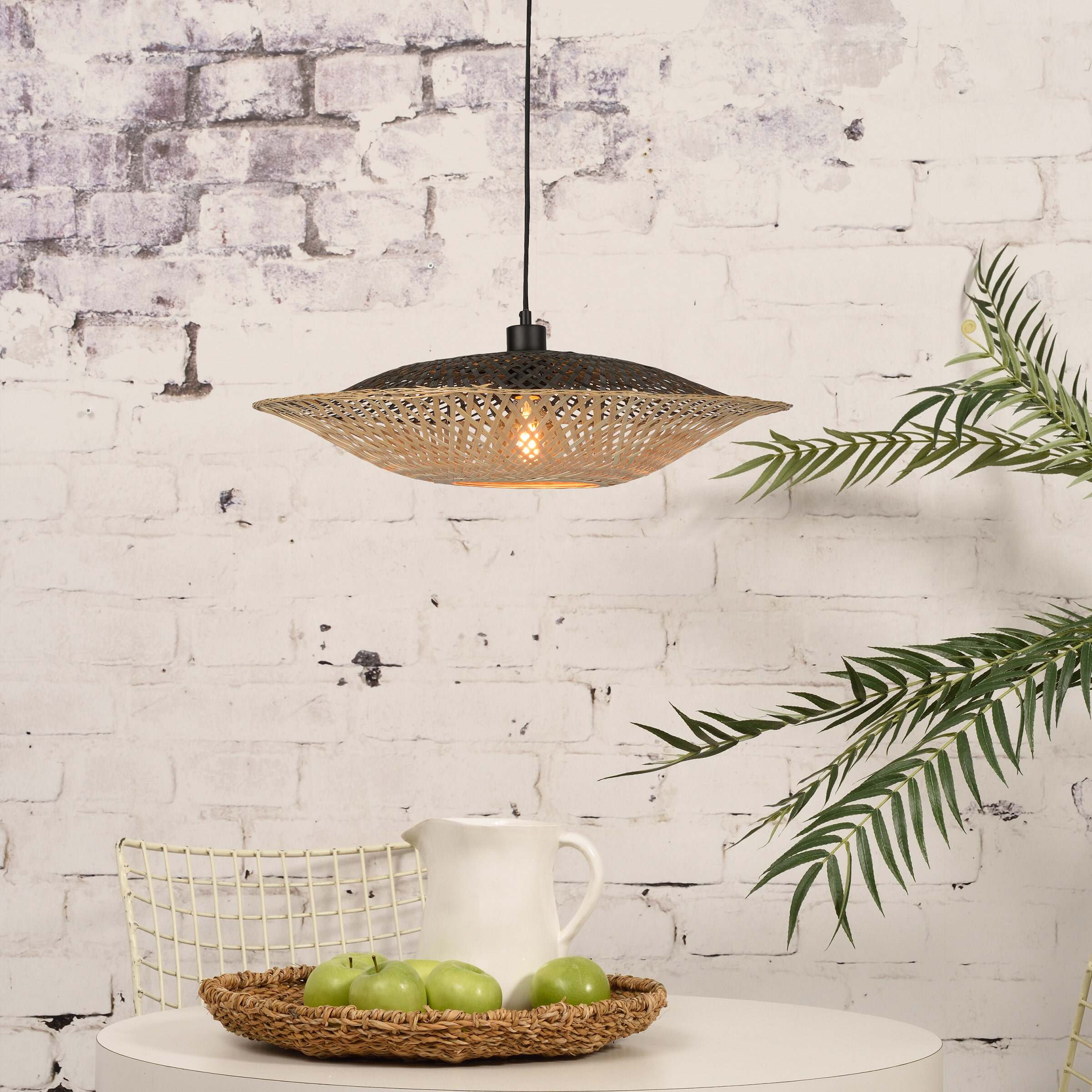 GOOD&MOJO Hanglamp 'Kalimantan' 44cm, Bamboe, kleur Naturel