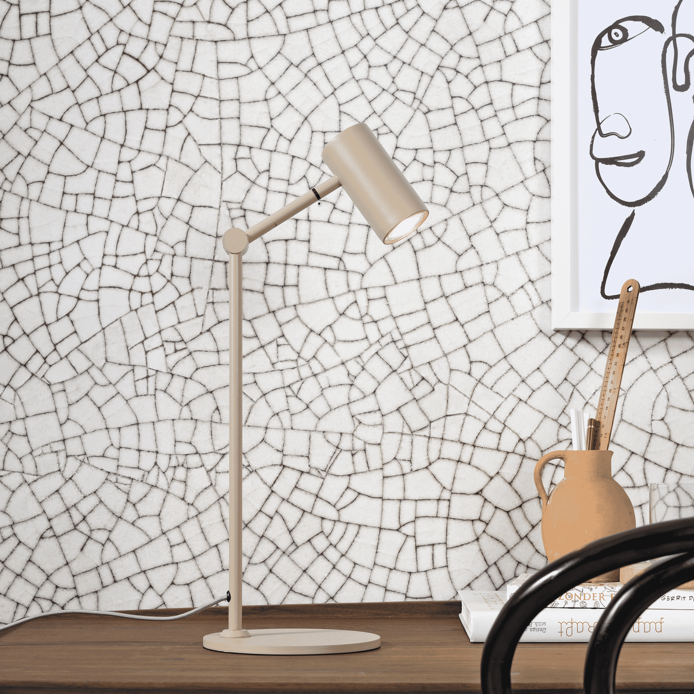 its about RoMi Tafellamp 'Montreux' 56cm, kleur Zand