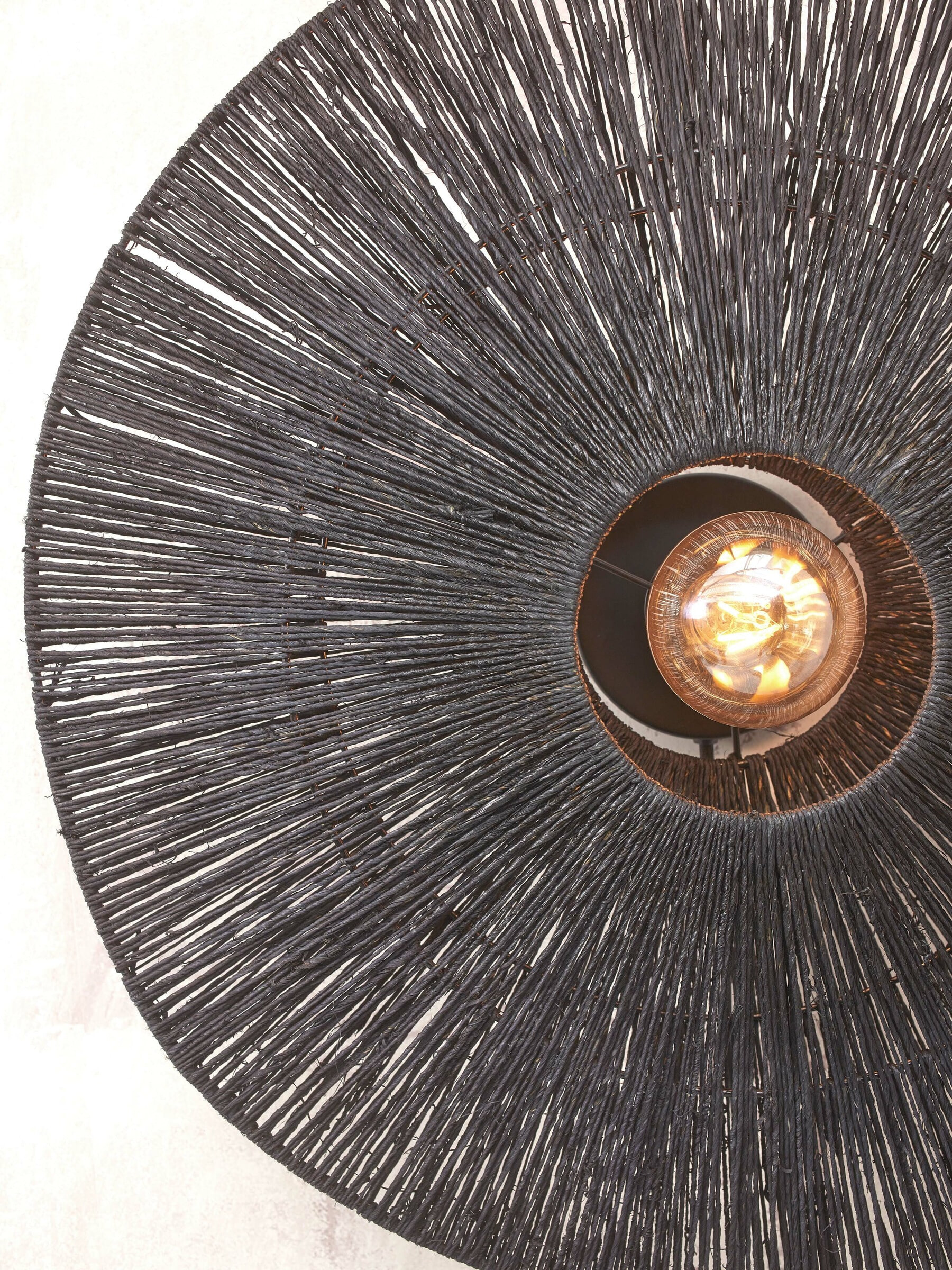 GOOD&MOJO Wandlamp 'Iguazu' Jute, 40cm, kleur Zwart - Afbeelding 3