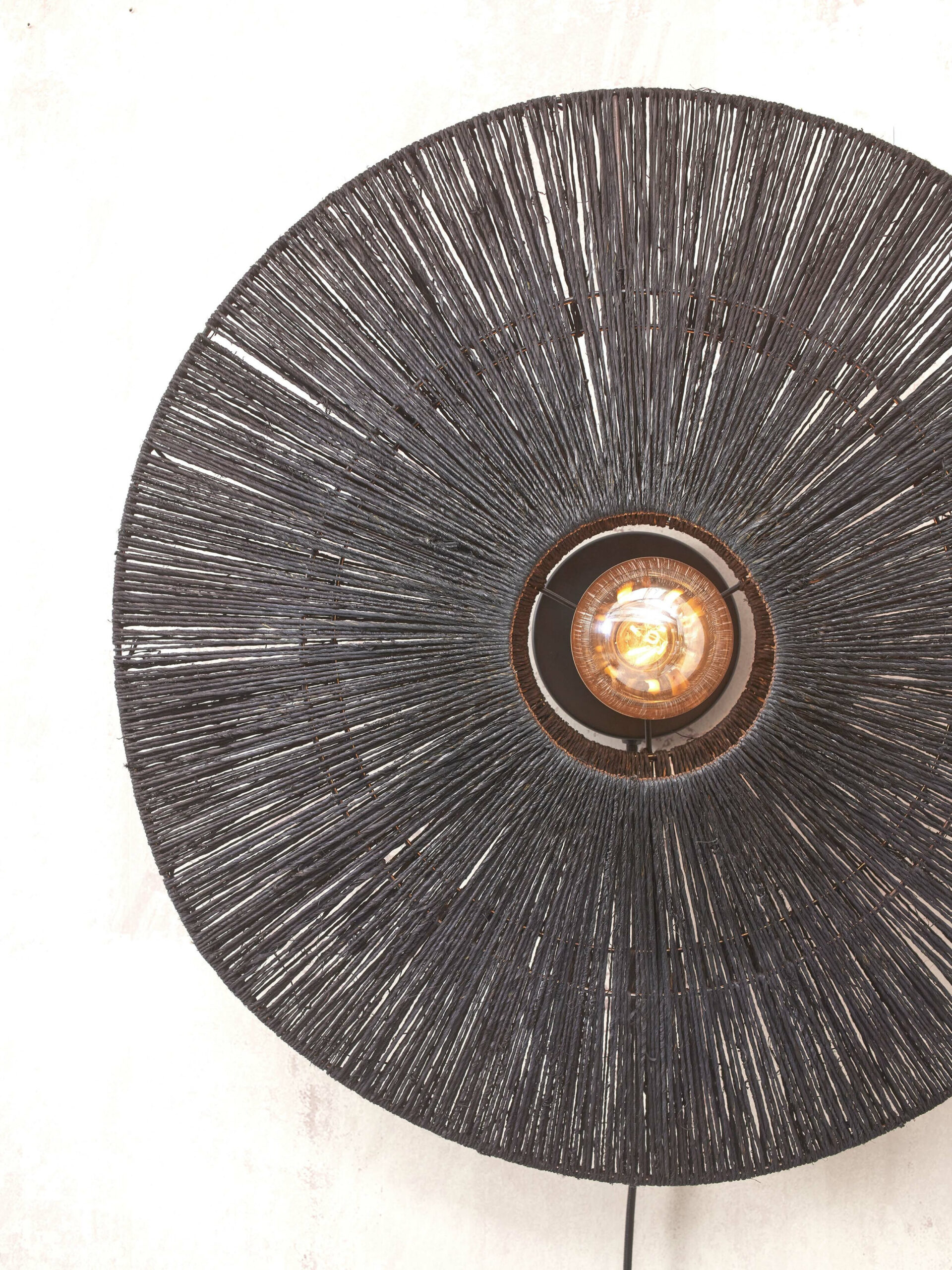 GOOD&MOJO Wandlamp 'Iguazu' Jute, 40cm, kleur Zwart - Afbeelding 4