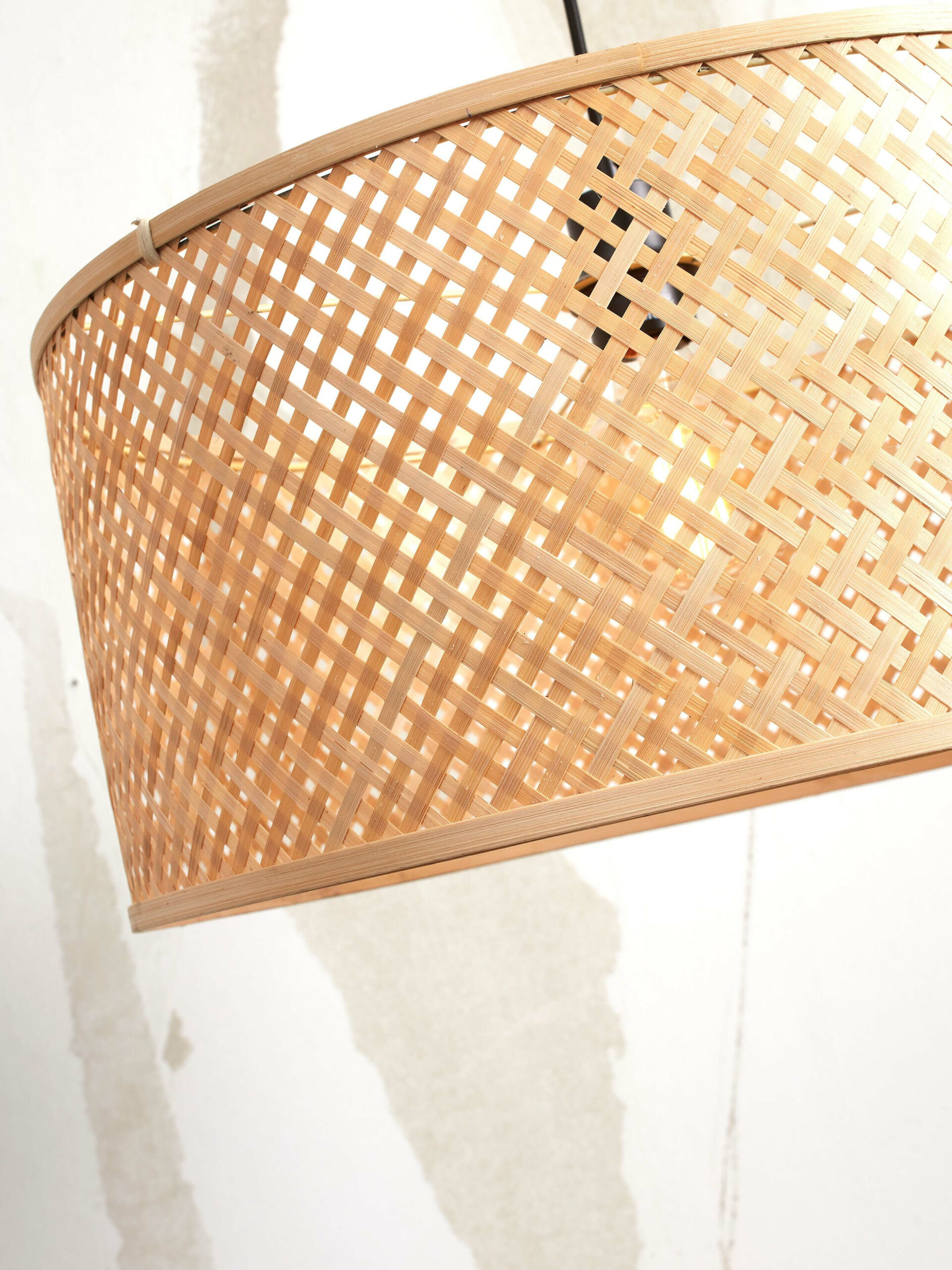 GOOD&MOJO Vloerlamp 'Java' Bamboe, 150cm, kleur Wit/Naturel - Afbeelding 5