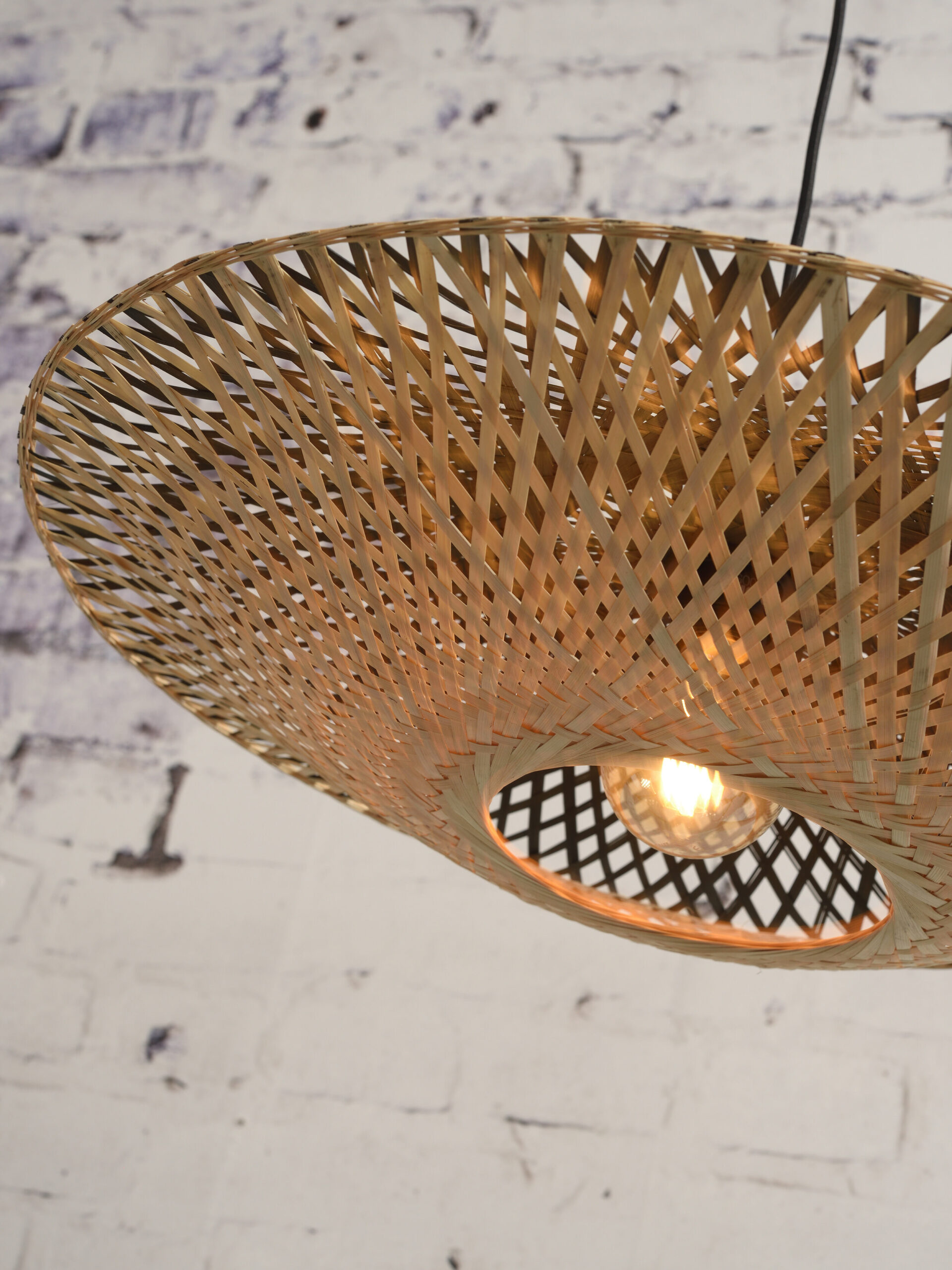 GOOD&MOJO Hanglamp 'Kalimantan' 44cm, Bamboe, kleur Naturel - Afbeelding 4