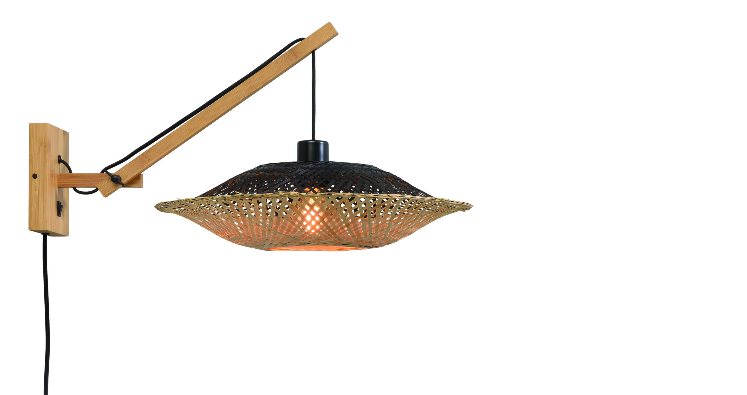 GOOD&MOJO Wandlamp 'Kalimantan' Small, Bamboe, kleur Naturel - Afbeelding 2