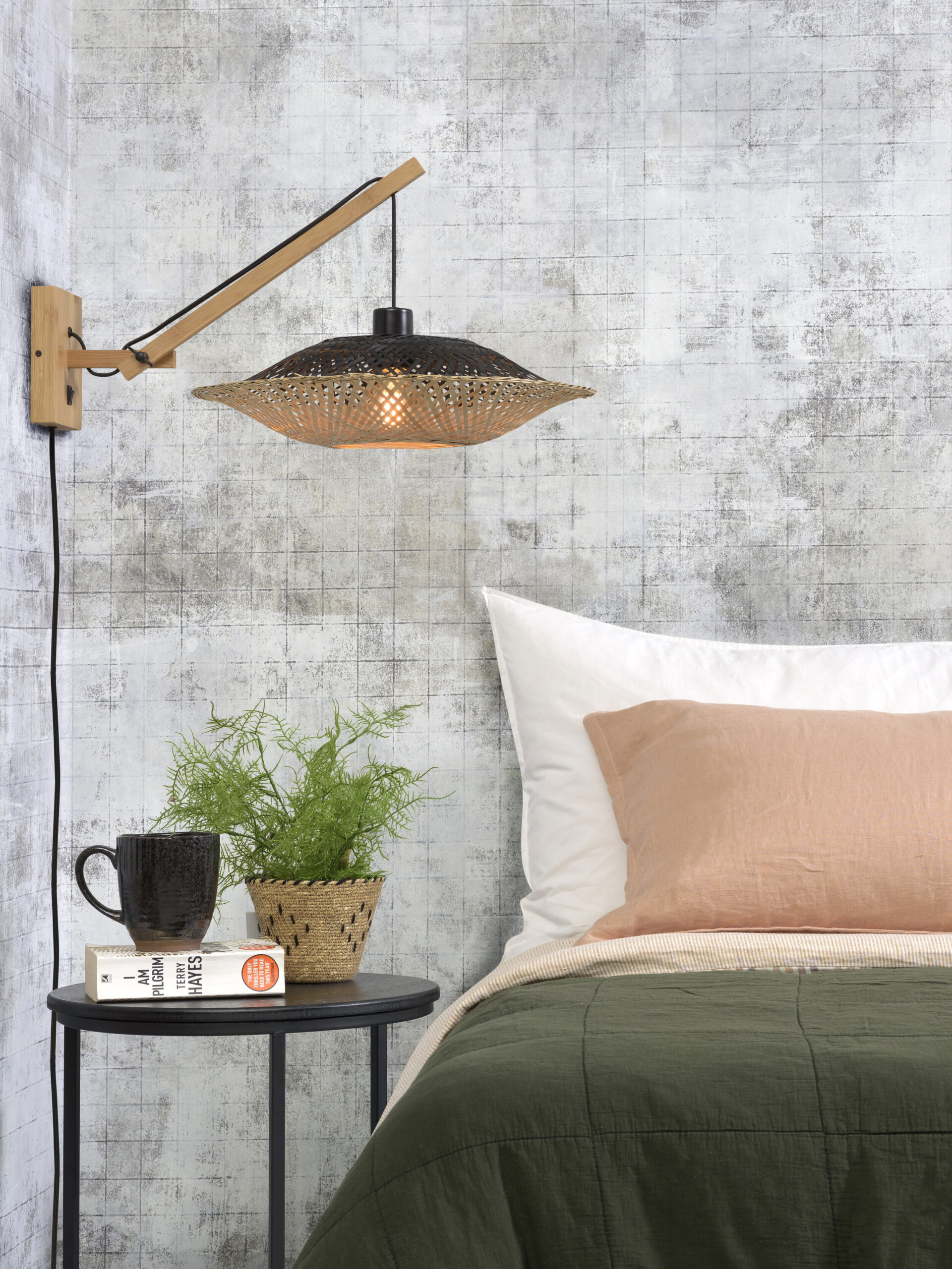 GOOD&MOJO Wandlamp 'Kalimantan' Small, Bamboe, kleur Naturel - Afbeelding 3