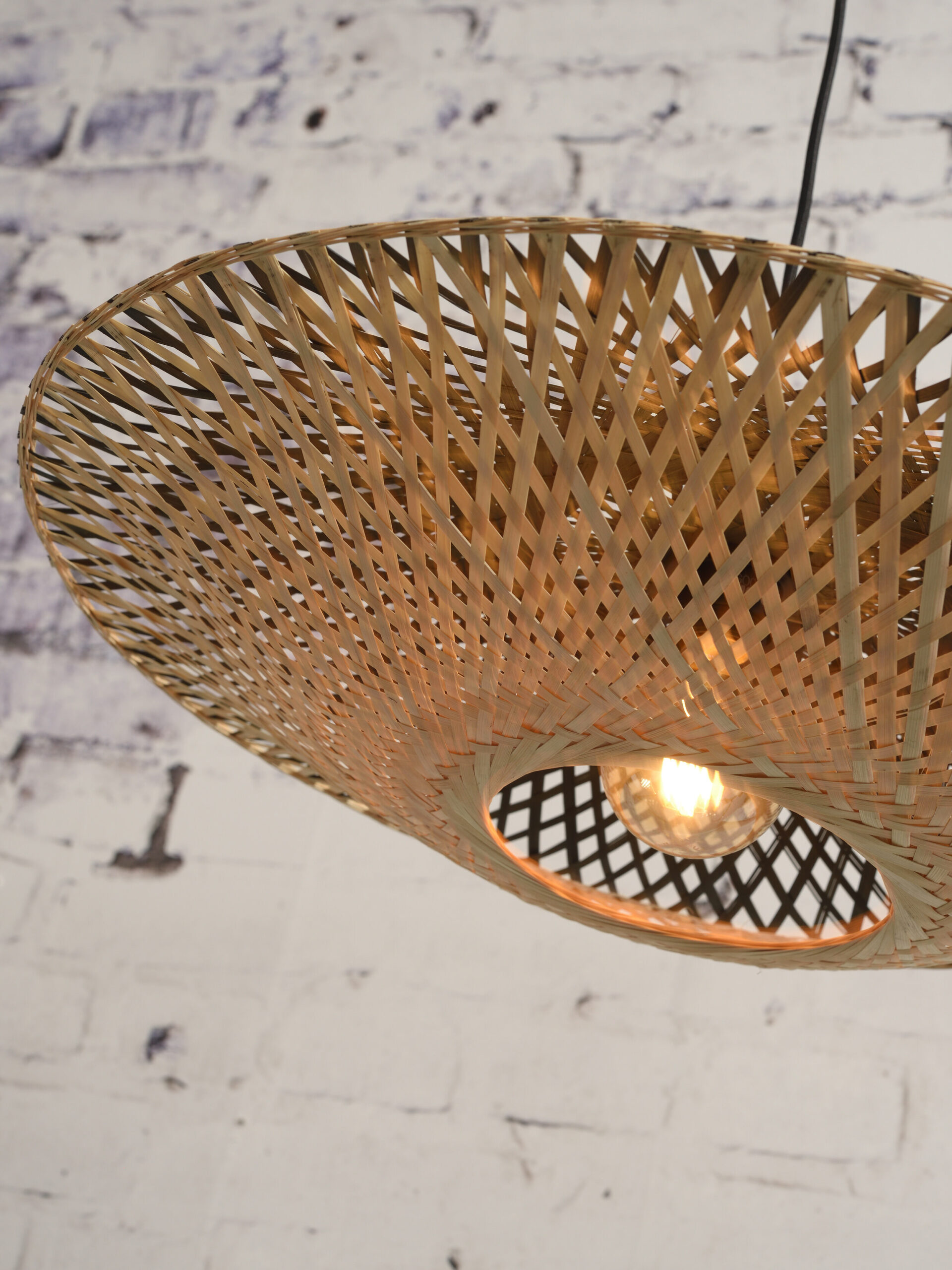 GOOD&MOJO Wandlamp 'Kalimantan' Small, Bamboe, kleur Naturel - Afbeelding 5