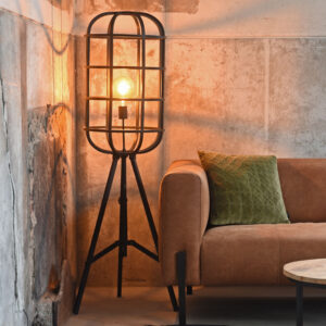 LABEL51 Vloerlamp 'Twine', Metaal, 145cm, kleur Zwart