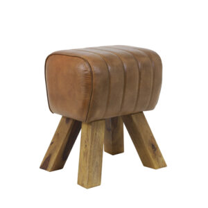 Light & Living Kruk 'Ramy' Leder, kleur Bruin