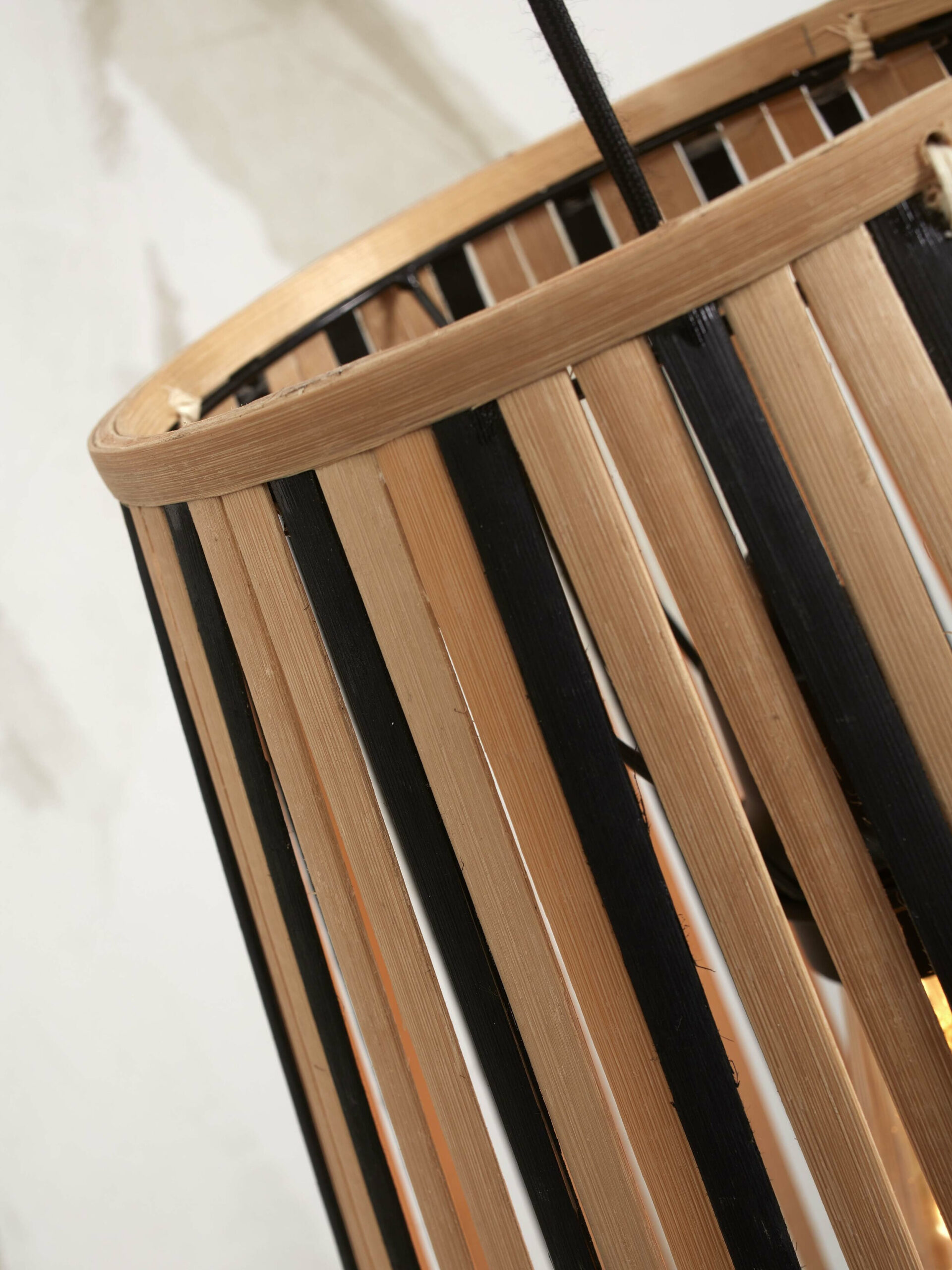 GOOD&MOJO Hanglamp 'Merapi' Bamboe, 30cm, kleur Naturel/Zwart - Afbeelding 4