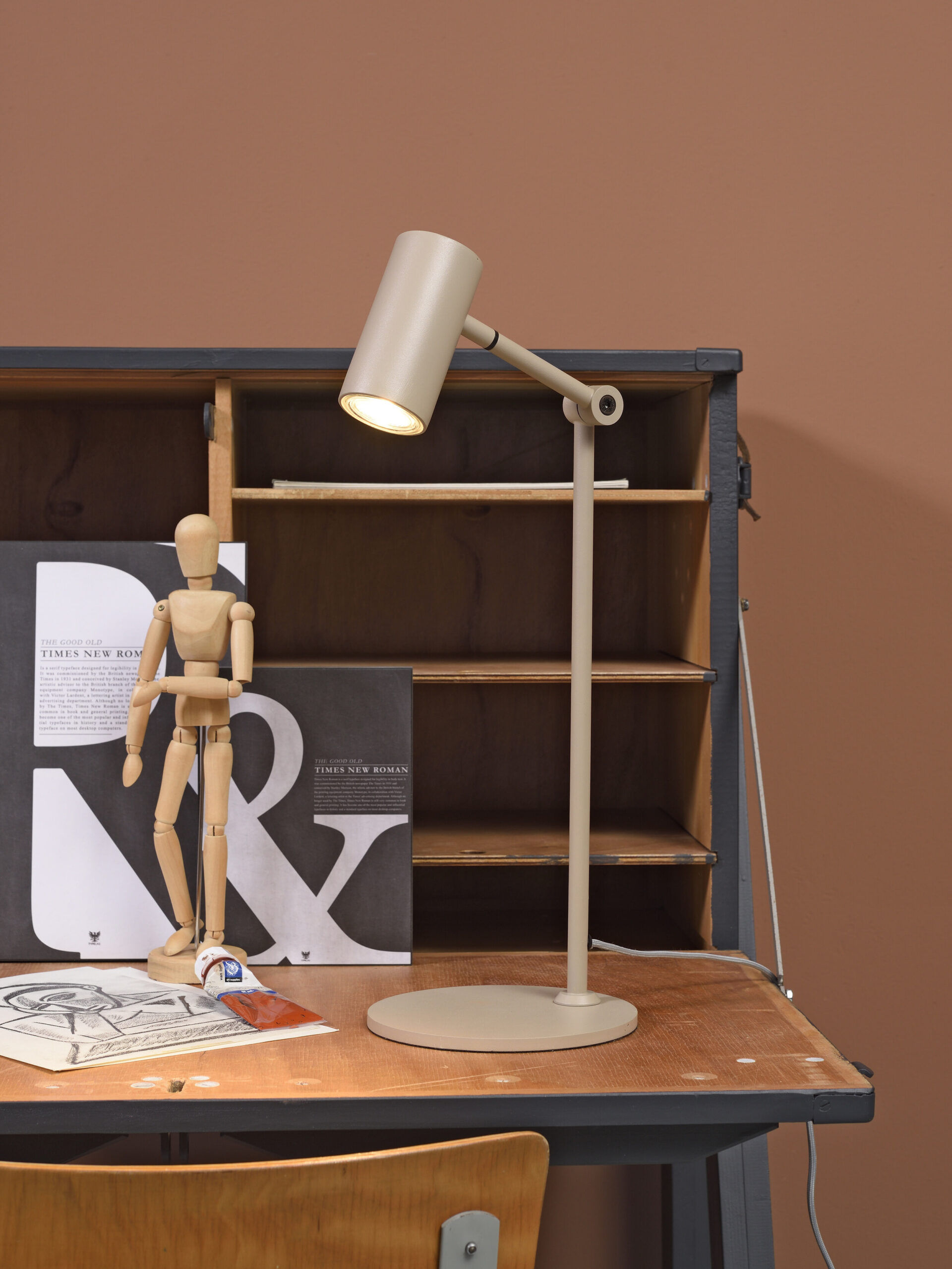 its about RoMi Tafellamp 'Montreux' 56cm, kleur Zand - Afbeelding 7