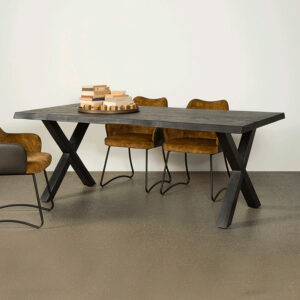 Tower Living Eettafel 'Xara' kleur Zwart, 220 x 100cm