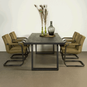 Tower Living Eettafel 'Ultimo' kleur Zwart, 240 x 100cm