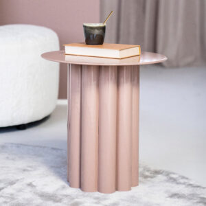 By-Boo Bijzettafel 'Olympa' 43cm, kleur Oudroze