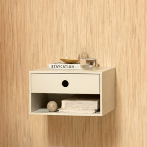 WOOOD Zwevend Nachtkastje 'Nancy' Met 1 lade, kleur Mist