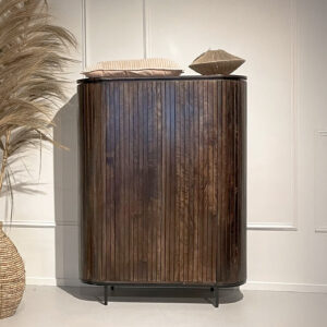 Livingfurn Opbergkast 'Noor' Mangohout, 150 x 115cm, kleur Walnoot