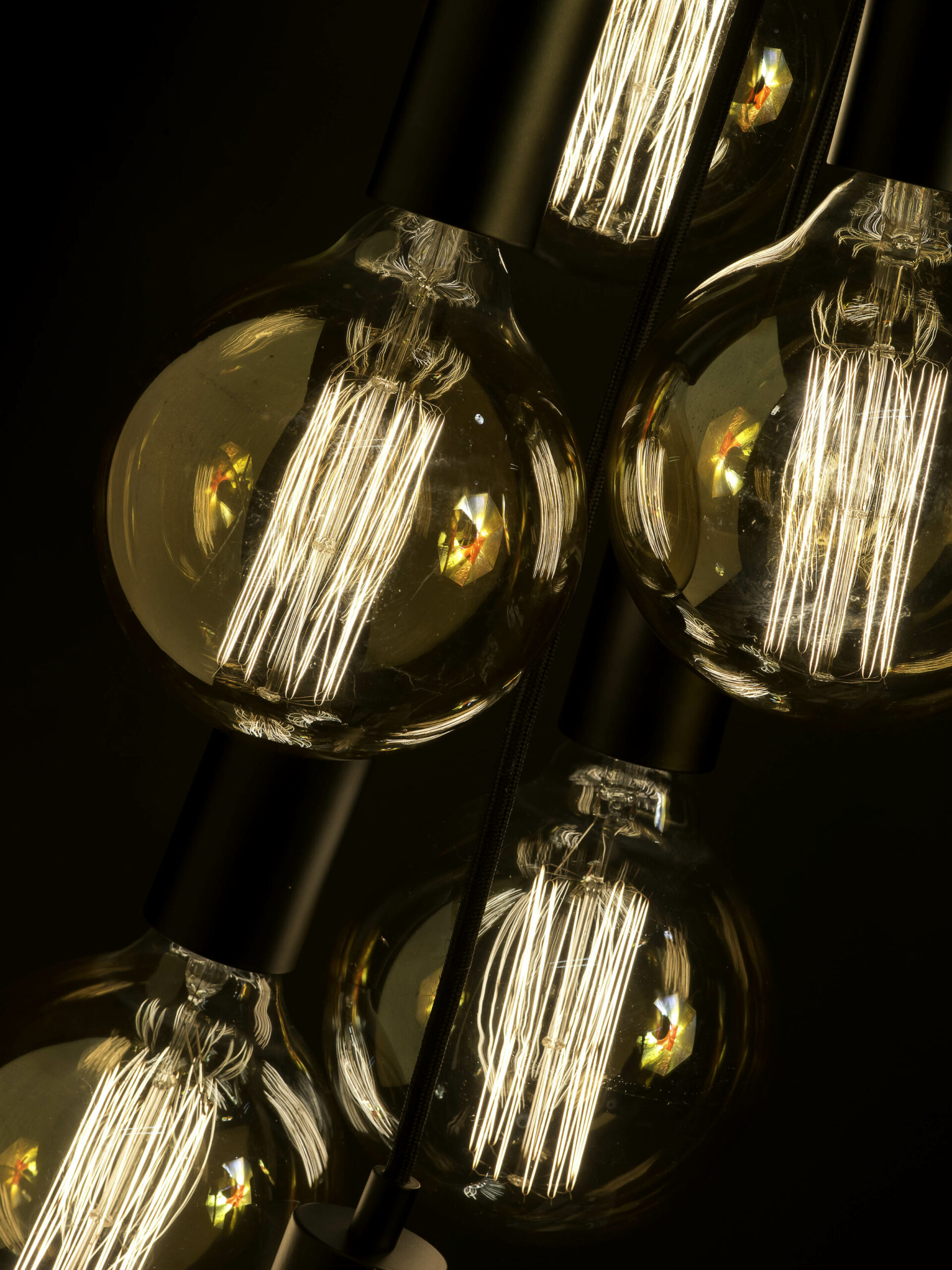 its about RoMi Hanglamp 'Oslo' 7-lamps, kleur Zwart - Afbeelding 3