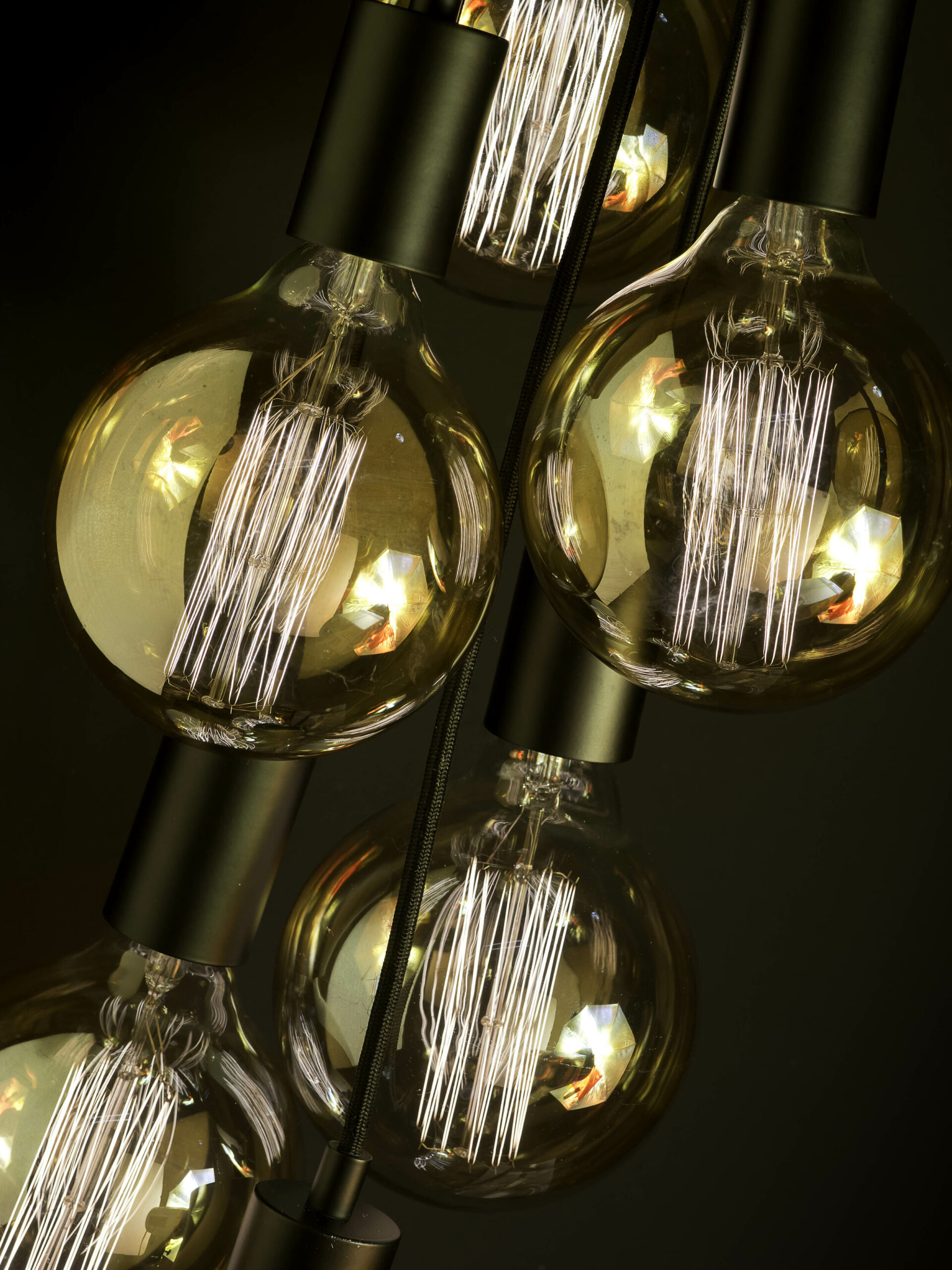 its about RoMi Hanglamp 'Oslo' 7-lamps, kleur Zwart - Afbeelding 4