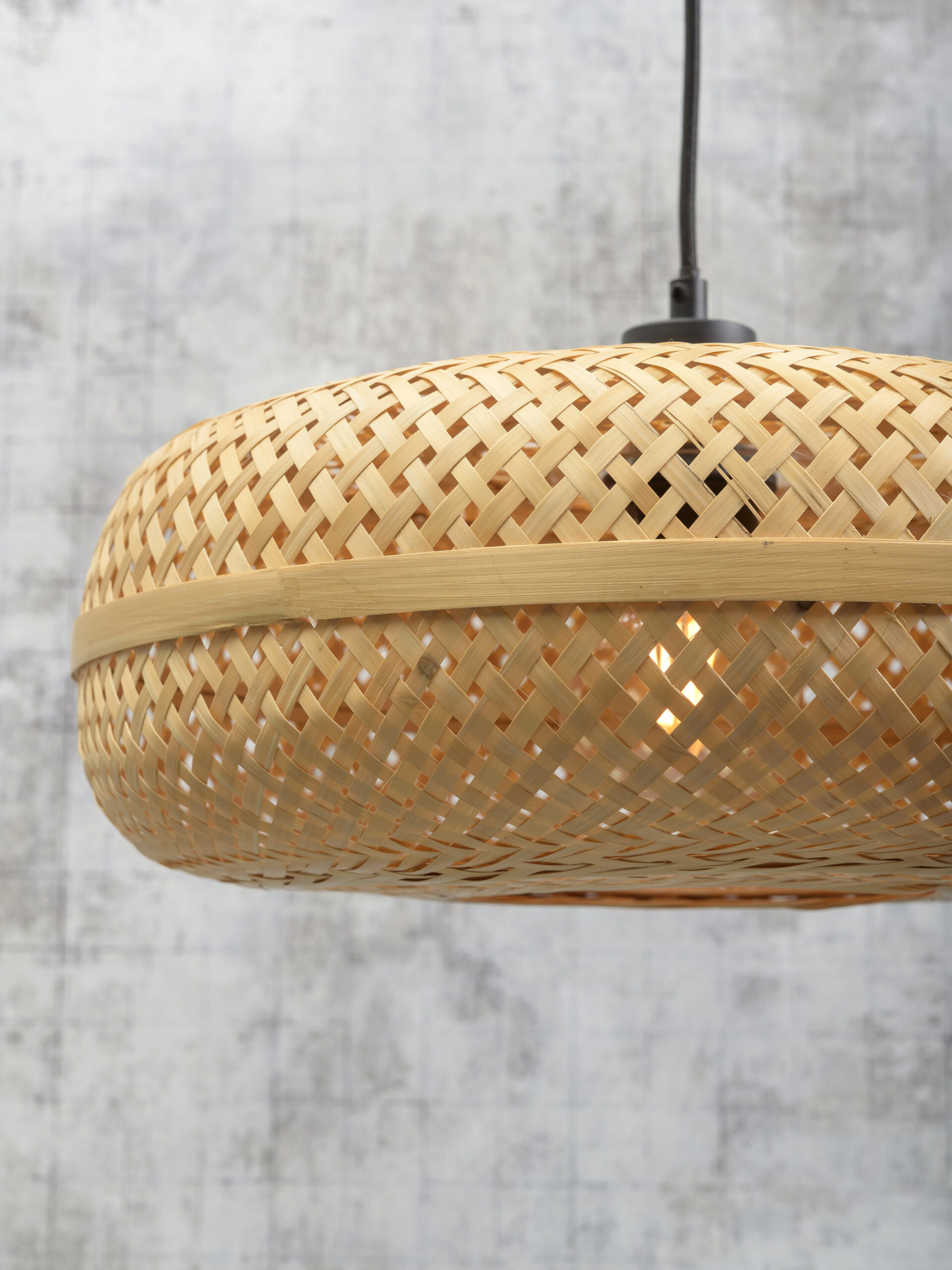 GOOD&MOJO Vloerlamp 'Palawan' Bamboe, 176cm, kleur Zwart/Naturel - Afbeelding 3