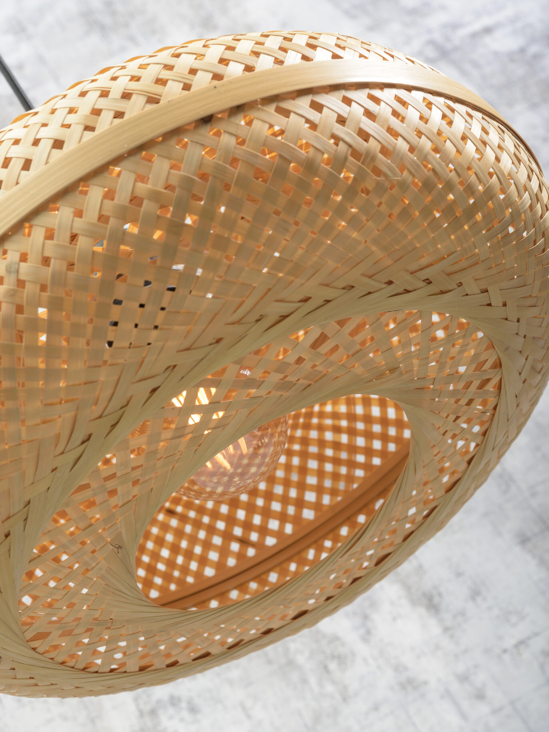 GOOD&MOJO Vloerlamp 'Palawan' Bamboe, 176cm, kleur Zwart/Naturel - Afbeelding 4