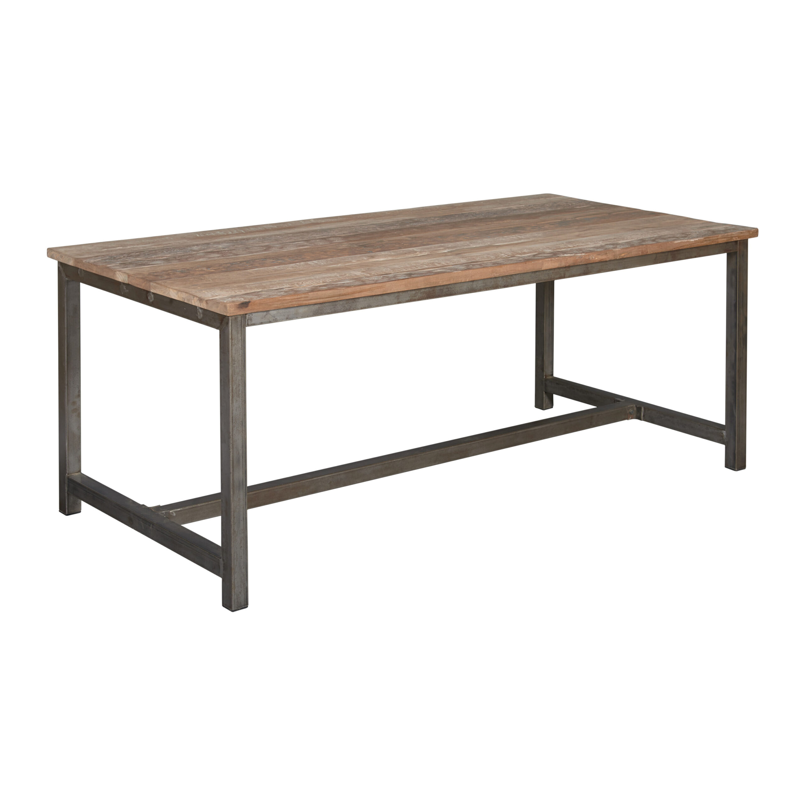 Tower Living Industriële Eettafel 'Venetië' Teak, maat 180 x 100 cm - Afbeelding 2