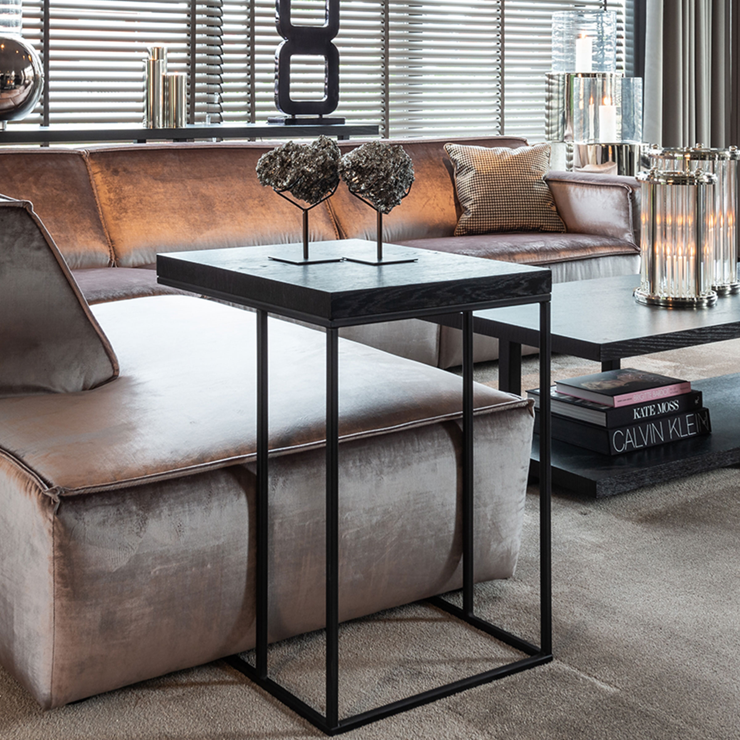 Richmond Laptoptafel 'Oakura' Eikenhout, kleur zwart - Afbeelding 6