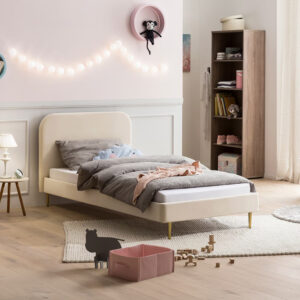 Artistiq Bed 'Federico' Velvet, 90 x 200cm, kleur beige